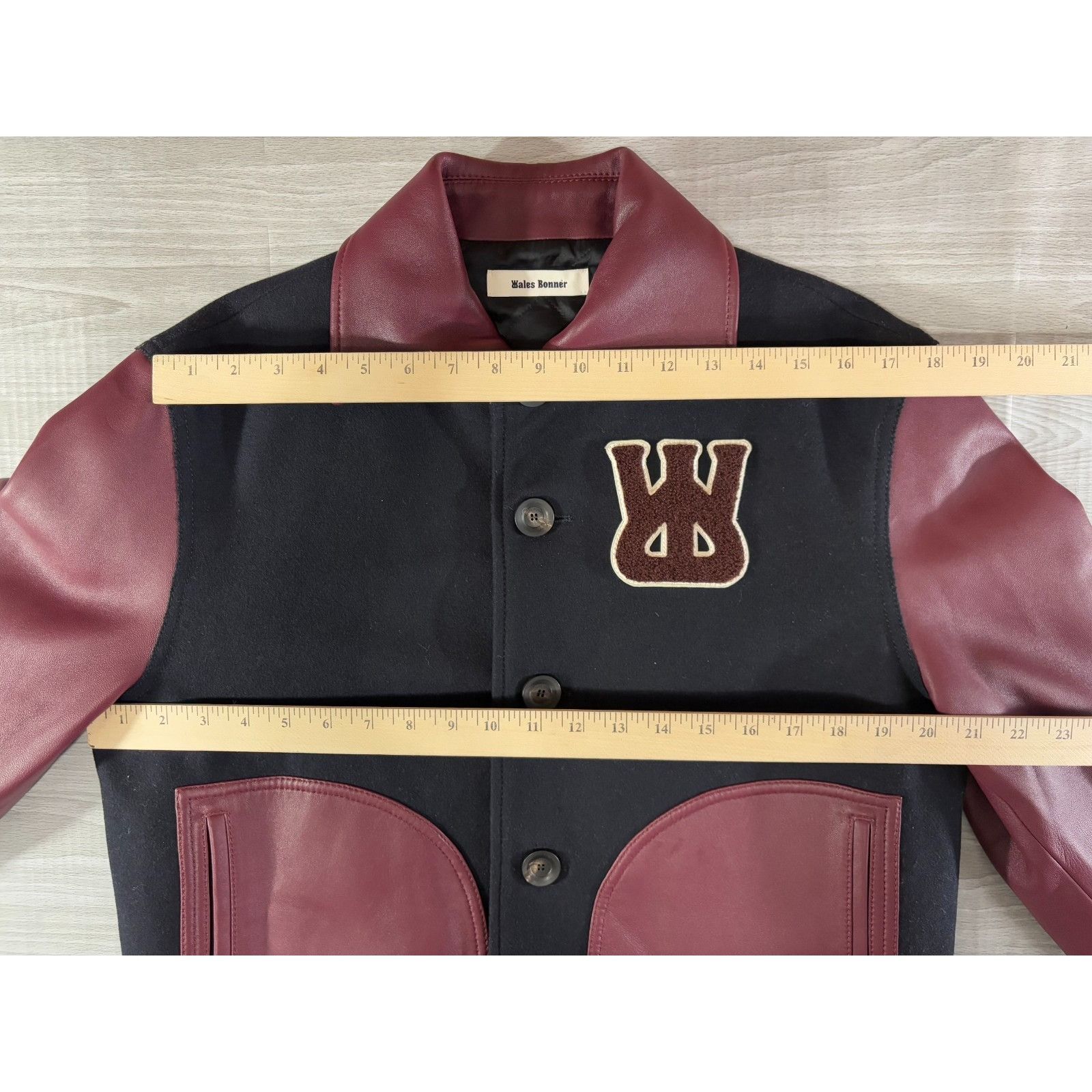 Wales Bonner Wales bonner Harlem varsity jacket size 48 US M color burgun Size US M / EU 48-50 / 2 - 9 Thumbnail