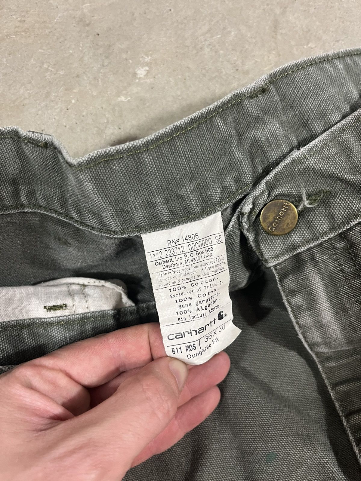 Carhartt Carhartt B11 MOS Painter Work Pants Faded Green Size US 36 / EU 52 - 5 Thumbnail