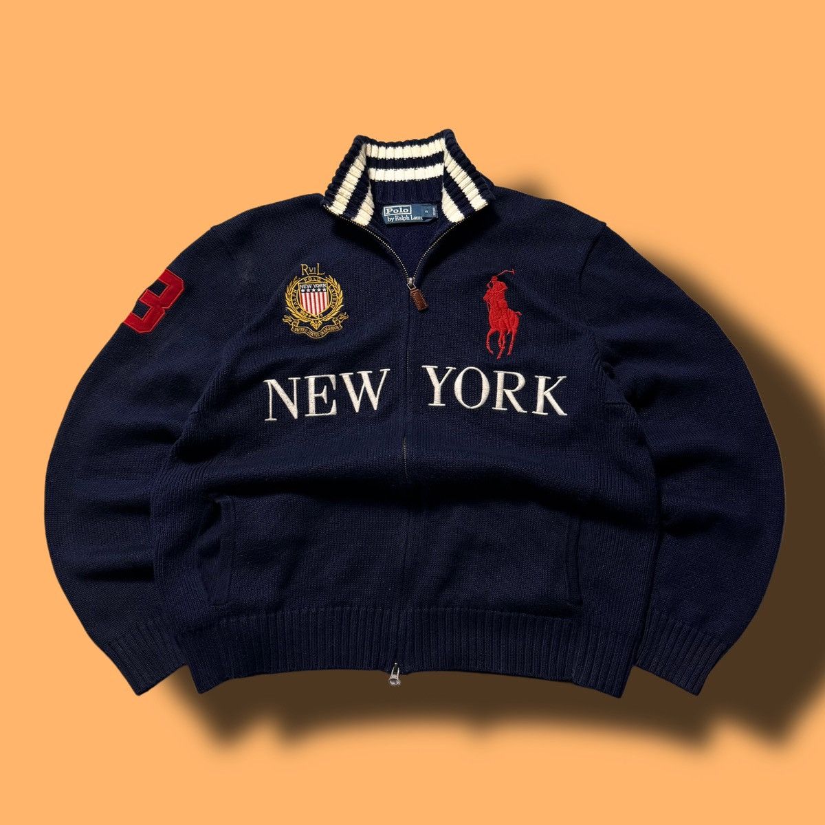Ralph Lauren by Polo New York Vintage Knitting Zip Sweater