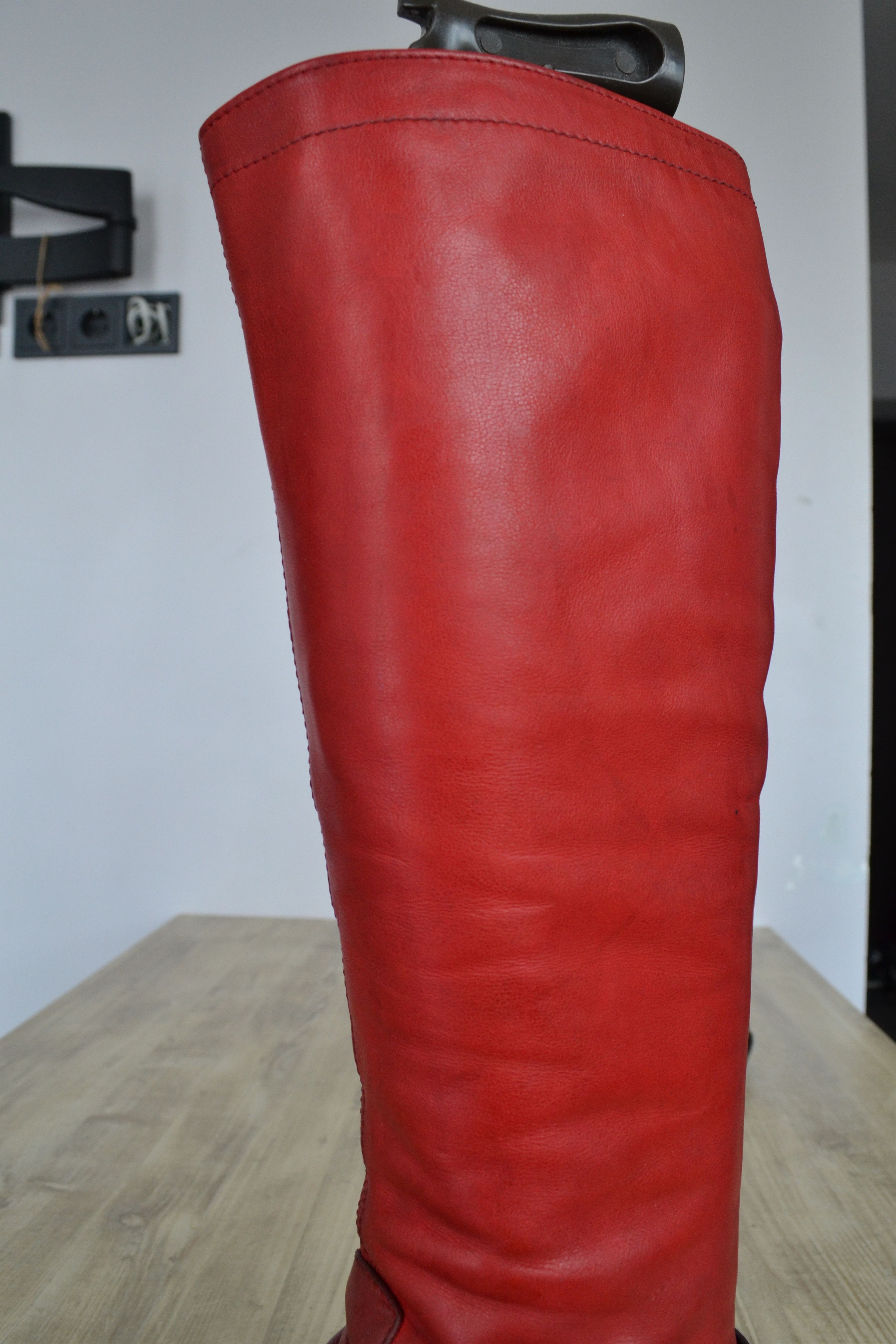 Dirk Bikkembergs Dirk Bikkembergs Boots Metal Logo Tall Shoes Red 90s Zip Size US 10 / IT 40 - 13 Thumbnail