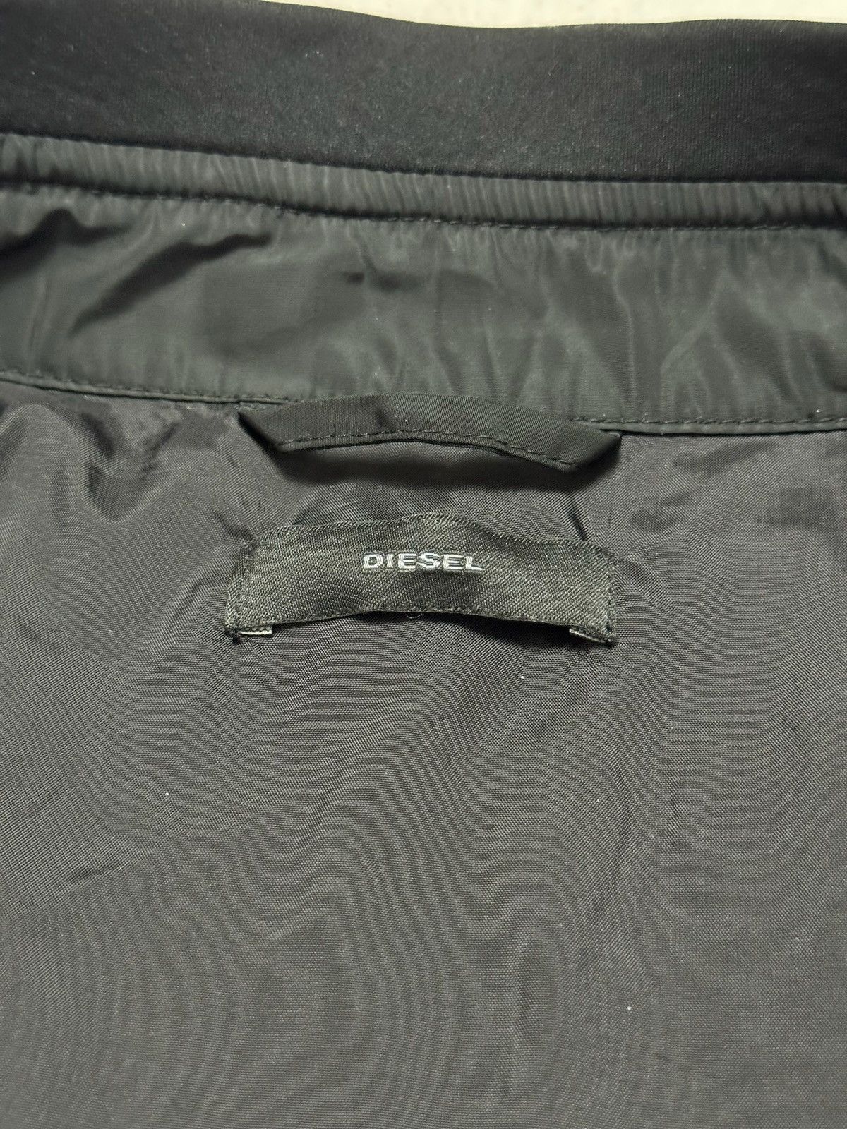 Diesel × Japanese Brand Vintage Diesel Jacket Windbreaker Black Avant-Garde Y2K 90s Size US L / EU 52-54 / 3 - 9 Thumbnail