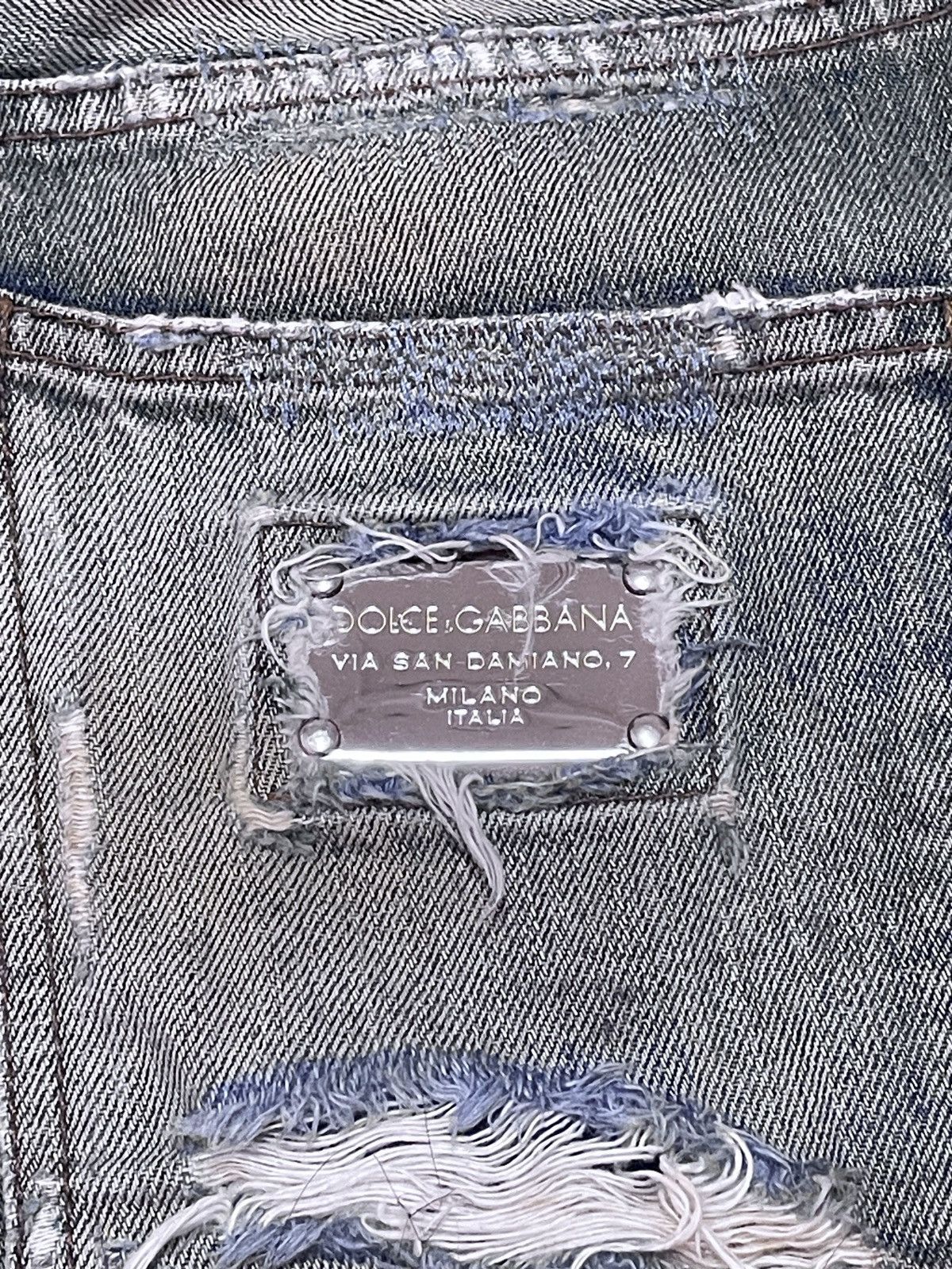 Dolce & Gabbana Very Rare Vintage Dolce Gabbana Style Distressed Jeans 2000s Size US 31 - 9 Thumbnail