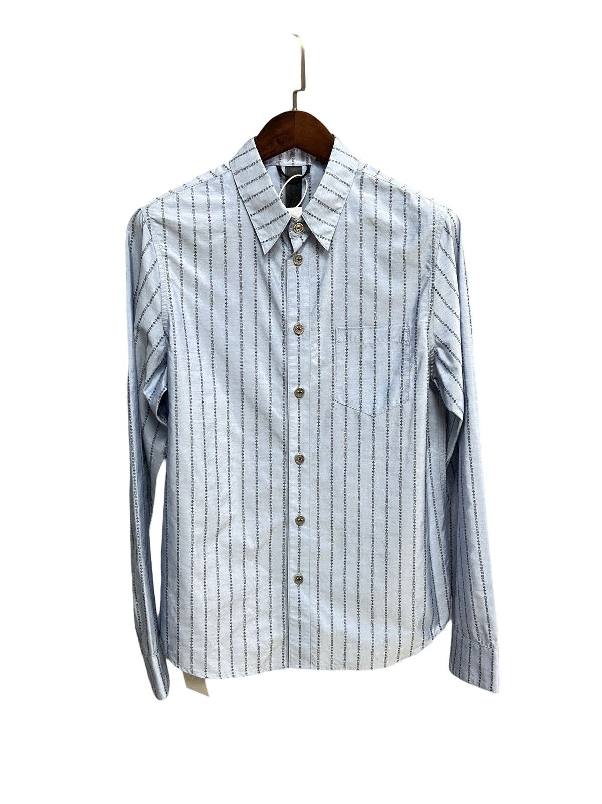 Chrome Hearts Loose ends pin stripe button up shirt | Grailed