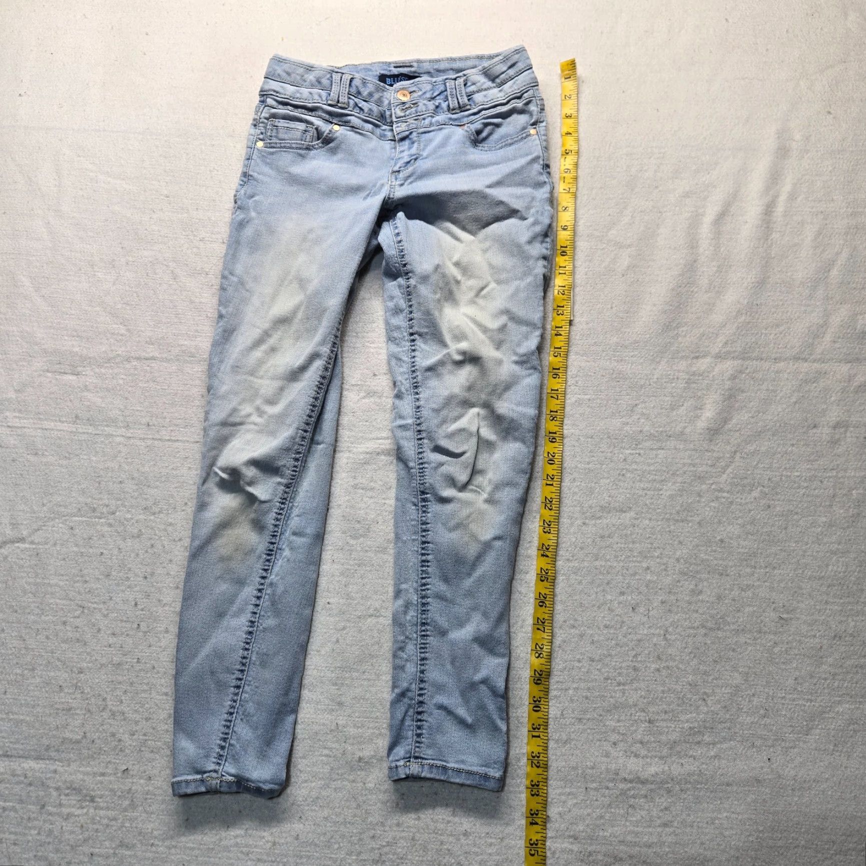 Denime Blue Spice Women's Skinny Denim Jeans Light Wash Size 5 Slim Fit 5-Pocket Pants Size 27" / US 4 / IT 40 - 7 Thumbnail