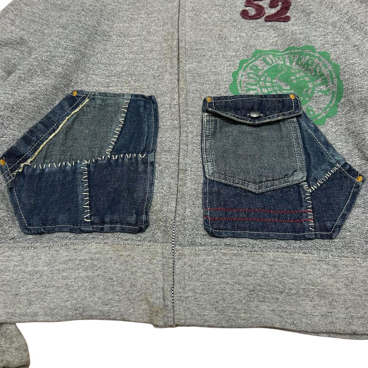 Japanese Brand Vintage Japanese Cube Sugar Workwear Patches Pockets Hoodie Size US M / EU 48-50 / 2 - 5 Thumbnail