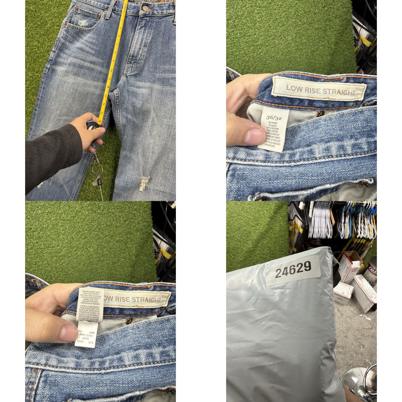 American Eagle Outfitters VINTAGE American Eagle Jeans Mens 36x32 Medium Wash Denim Low Rise Straight Y2K Size US 36 / EU 52 - 8 Thumbnail