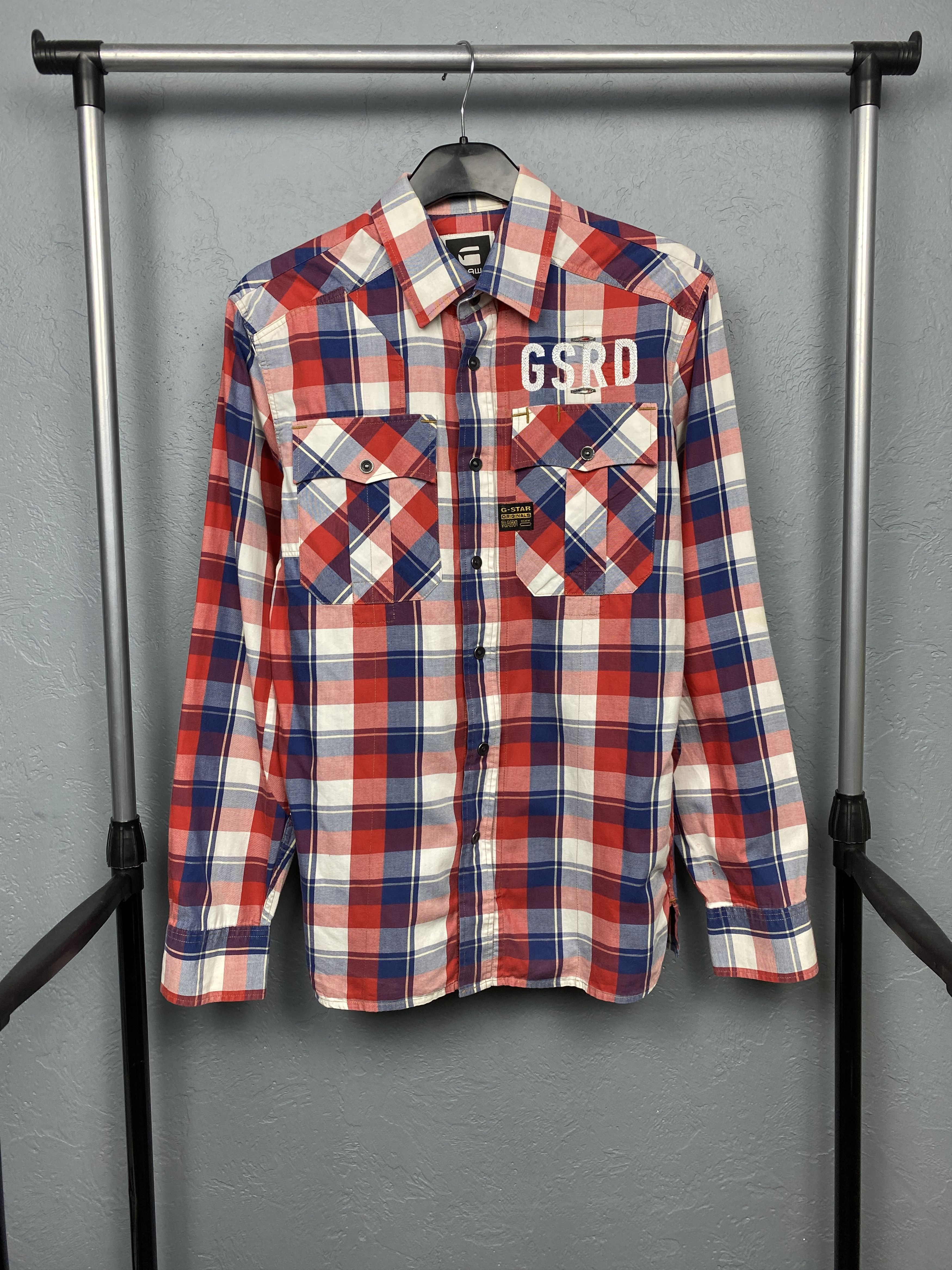 G-Star G Star Raw Vintage Mens Long Sleeve Plaid Shirt Size US M / EU 48-50 / 2 - 1 Thumbnail