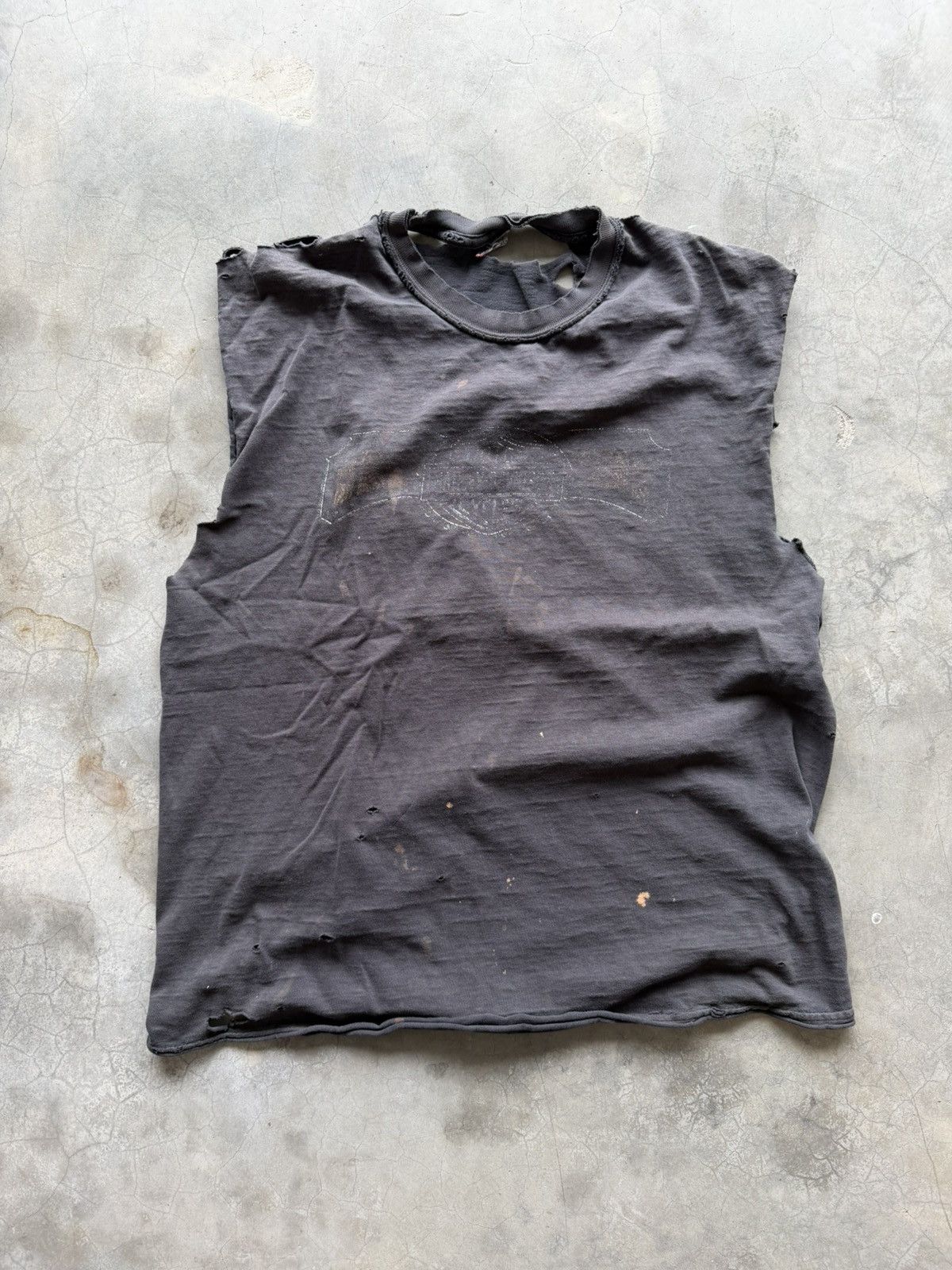 Vintage 90s Harley Cutoff Size US XL / EU 56 / 4 - 2 Thumbnail