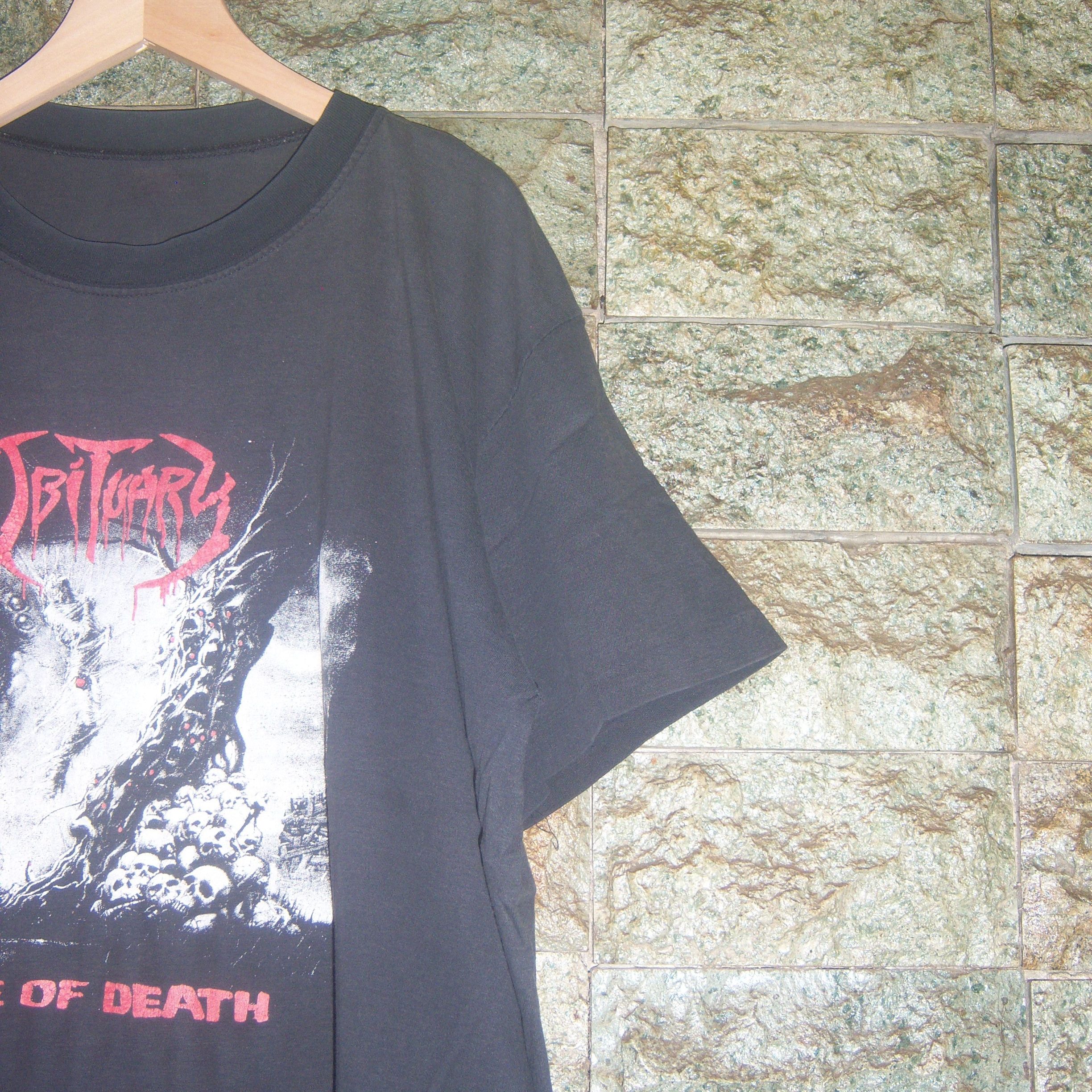 Band Tees × Vintage 90s Obituary Cause Of Death Europe Size US L / EU 52-54 / 3 - 7 Thumbnail