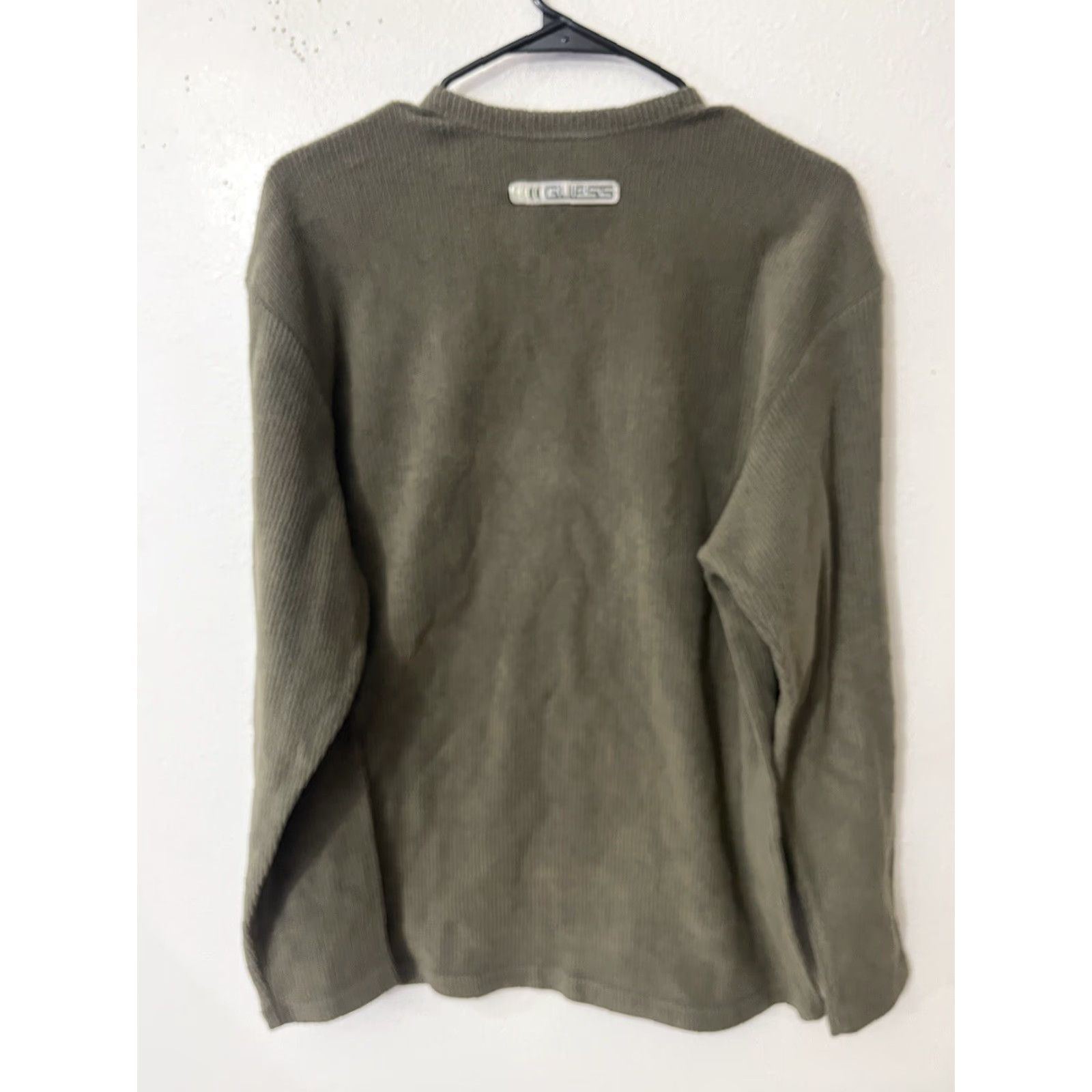 Guess GUESS Mens Sweater Green M V Neck? Size US M / EU 48-50 / 2 - 2 Thumbnail