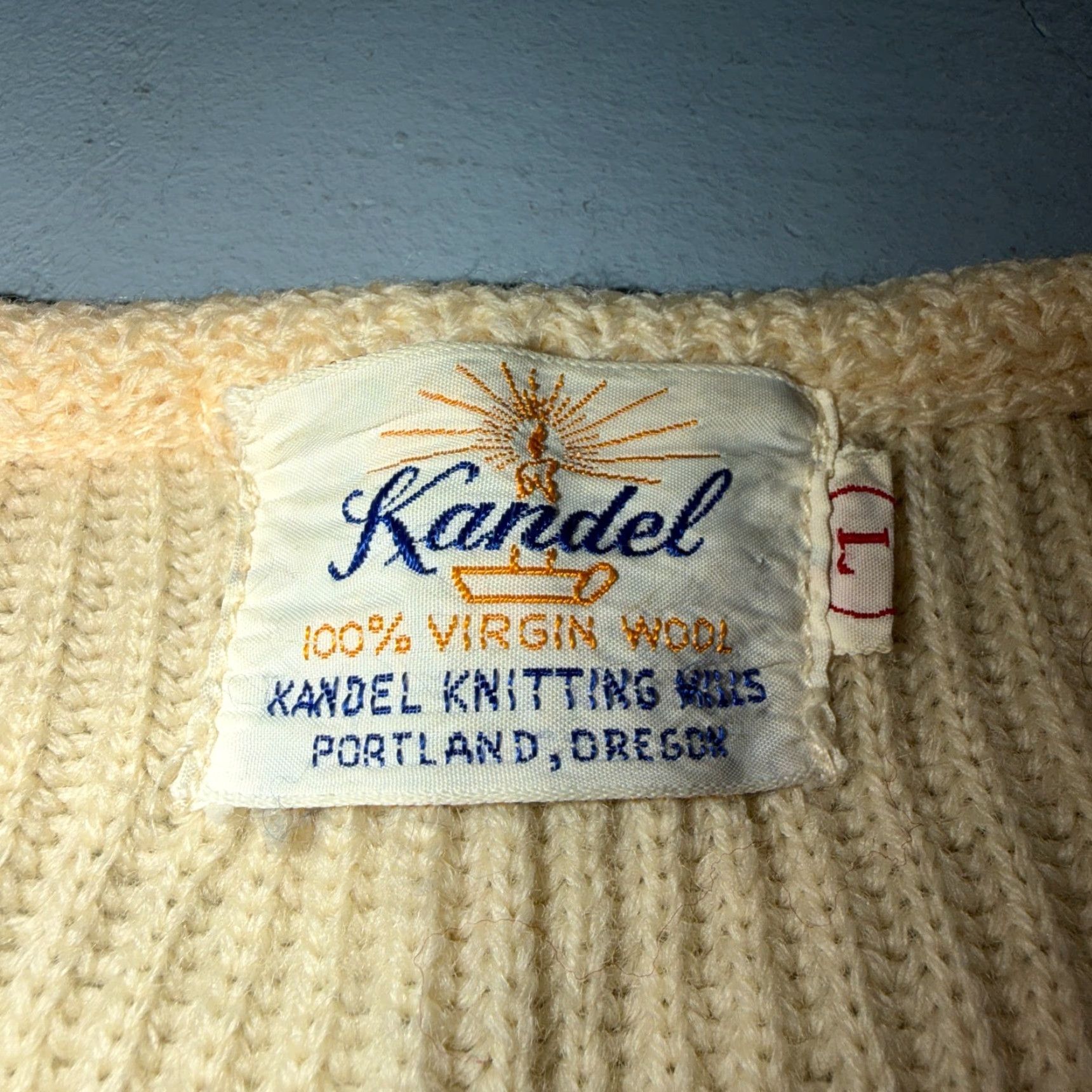 Vintage VTG Kandel Woolen Mills Open Front Cardigan Wool Sweater L Women Rockabilly 50s Vintage Size L / US 10 / IT 46 - 3 Thumbnail