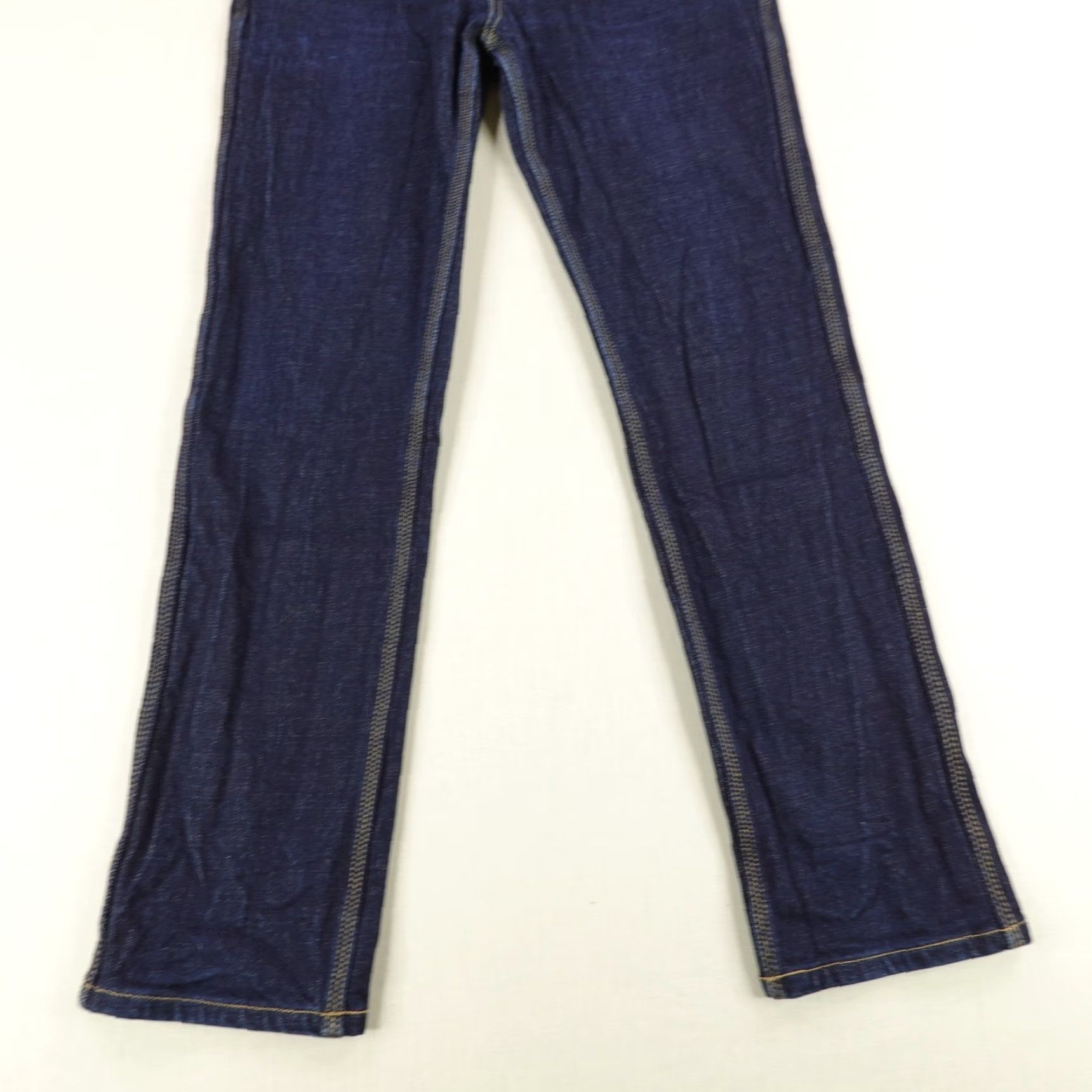 Topo Designs VINTAGE Topo Designs Jeans Mens Regular Fit 32 Blue Denim Straight Leg Slim Stretch Dark Size US 31 - 3 Thumbnail
