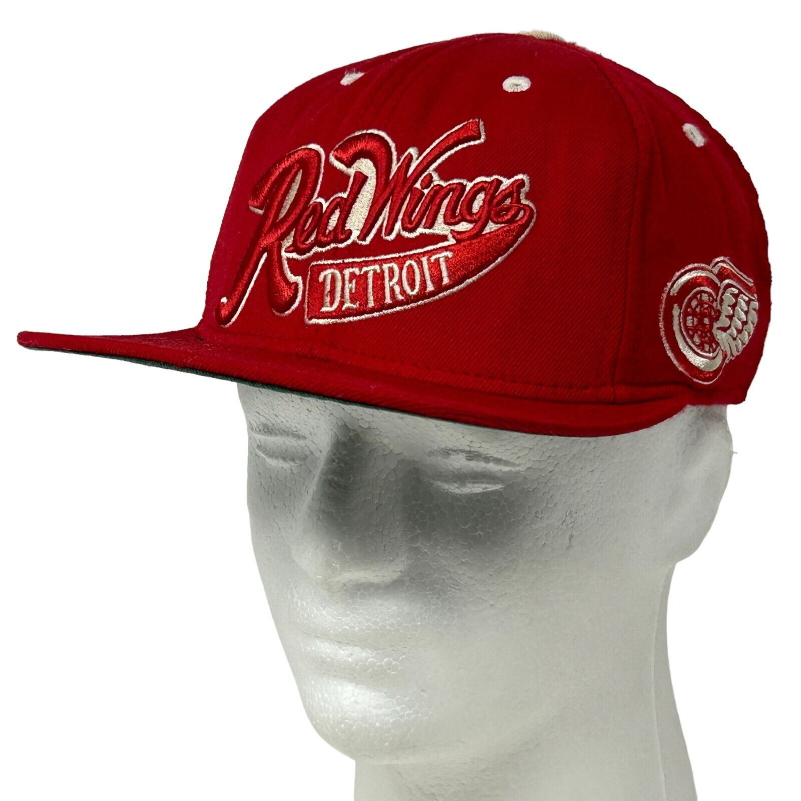 Reebok Detroit Red Wings Script Wool Hat Baseball Cap Red Reebok Size ONE SIZE - 9 Thumbnail