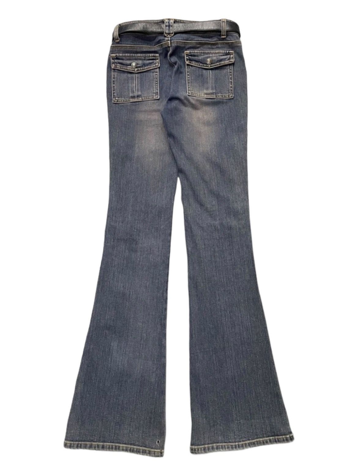 If Six Was Nine × Japanese Brand × Kansai Yamamoto Kansai Yamamoto Flared Bush Pants Jeans With Leather Belt Size US 28 / EU 44 - 2 Thumbnail