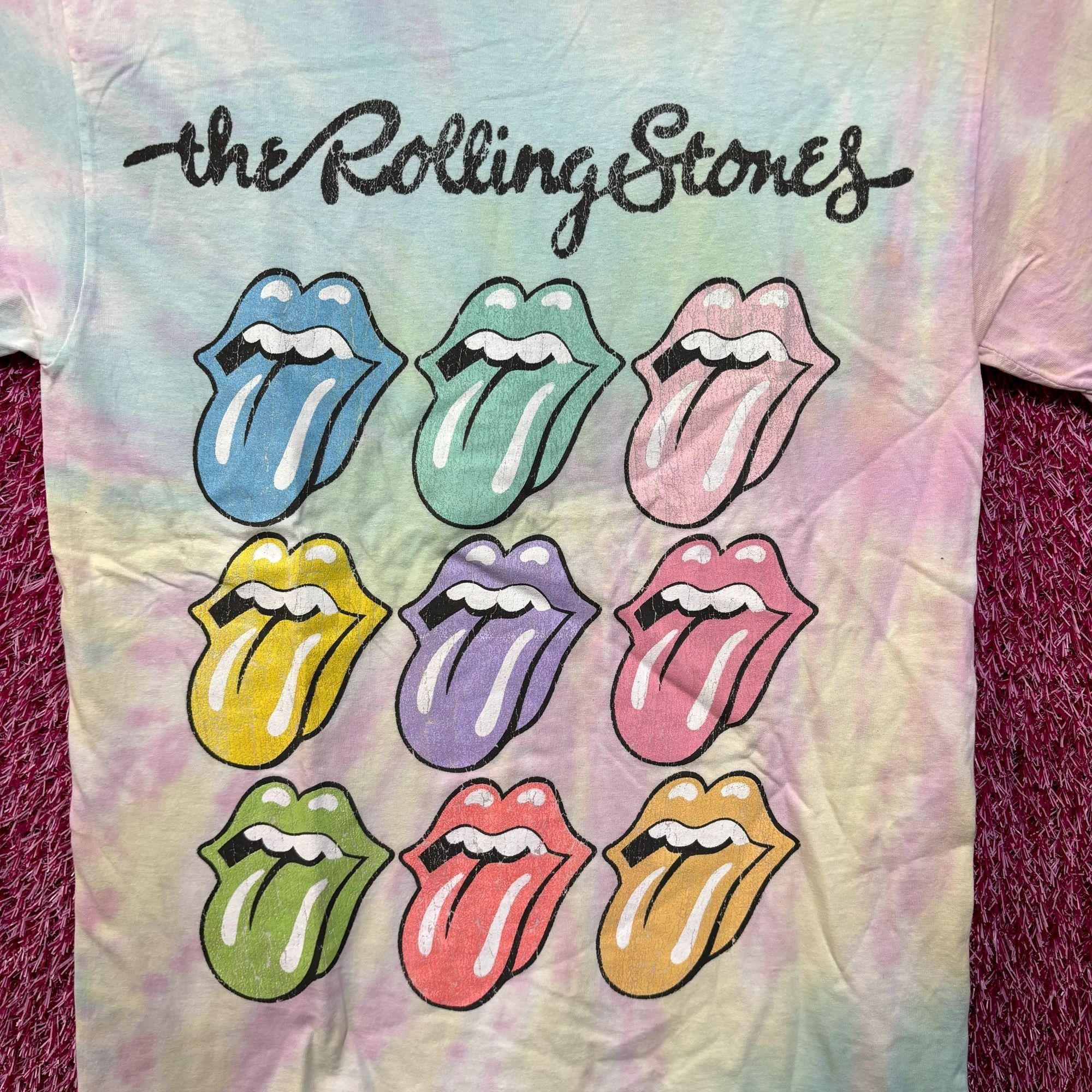 The Rolling Stones The Rolling Stones Hot Lips Pop Art Rock Pastel Tie Dye S Size US S / EU 44-46 / 1 - 2 Thumbnail