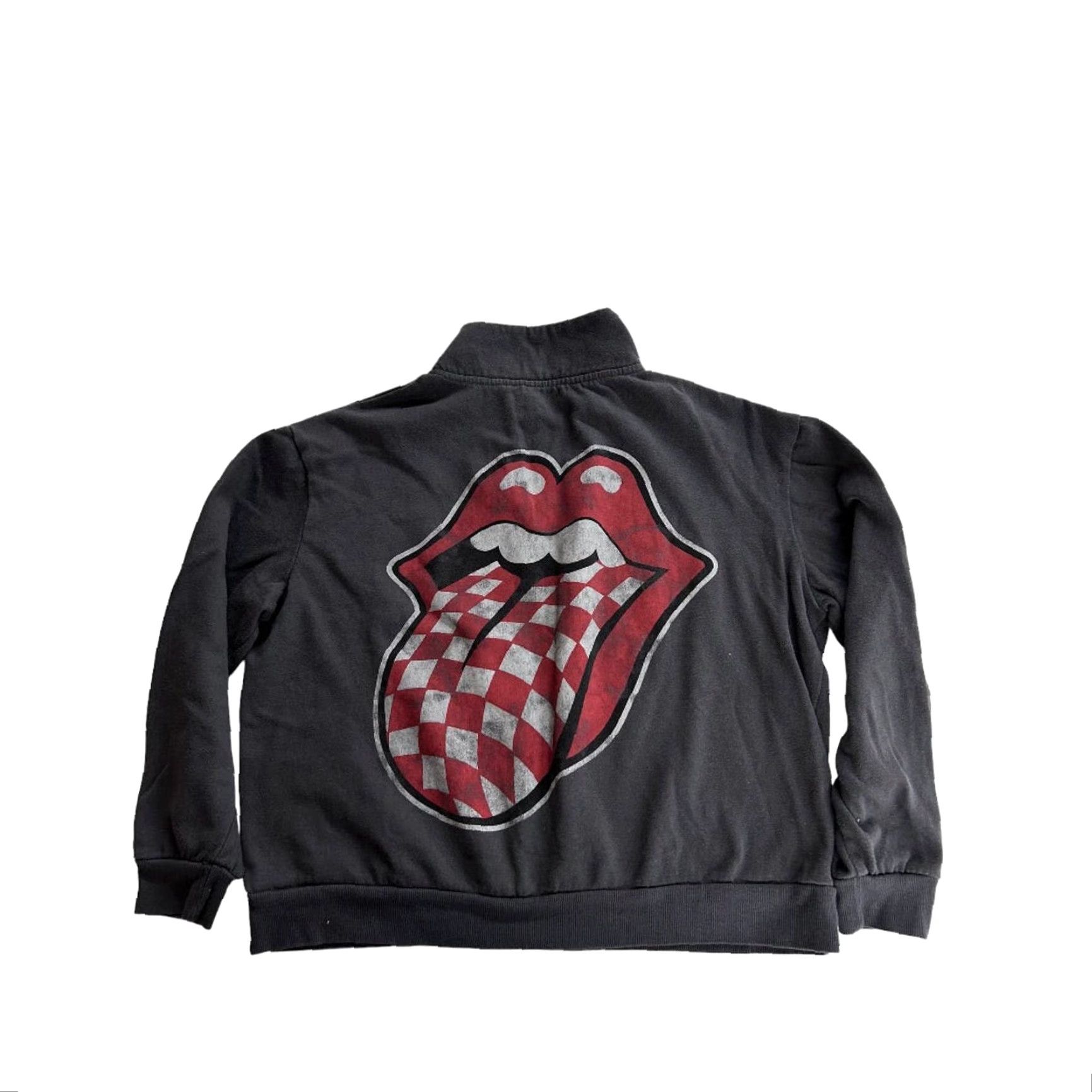 Vintage VINTAGE Rolling Stones Womens Pullover Sweatshirt Crop Dark Gray M Medium Sweatshirt Size M / US 6-8 / IT 42-44 - 2 Thumbnail