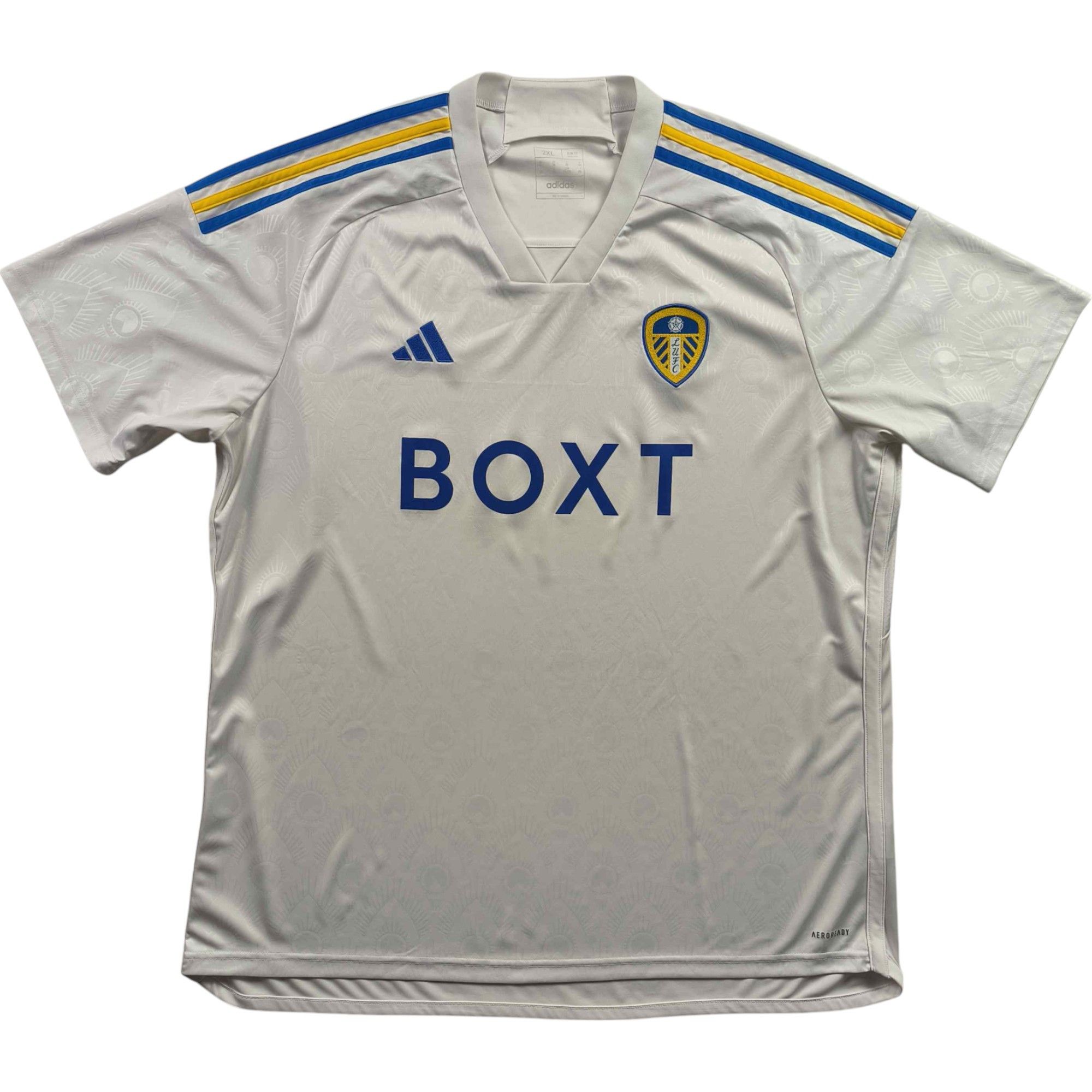 Leeds United 2023-24 Adidas home football jersey size XXL