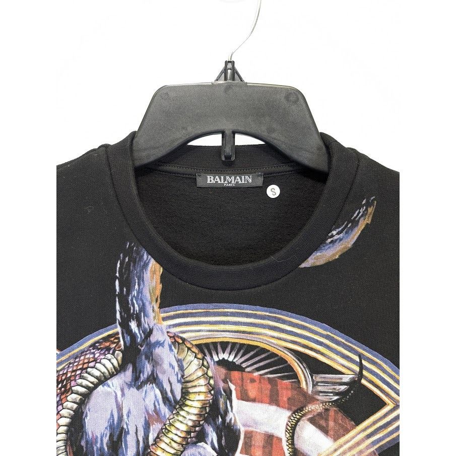 Balmain o1rshd1 Side Zip Sweatshirt in Black Size US S / EU 44-46 / 1 - 4 Thumbnail