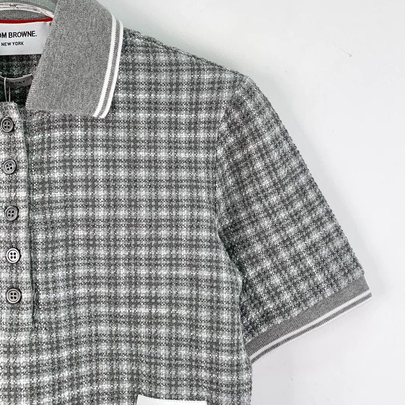 Thom Browne Thom Browne Gray cotton turned-down single row knitted sho Size XS / US 0-2 / IT 36-38 - 3 Thumbnail