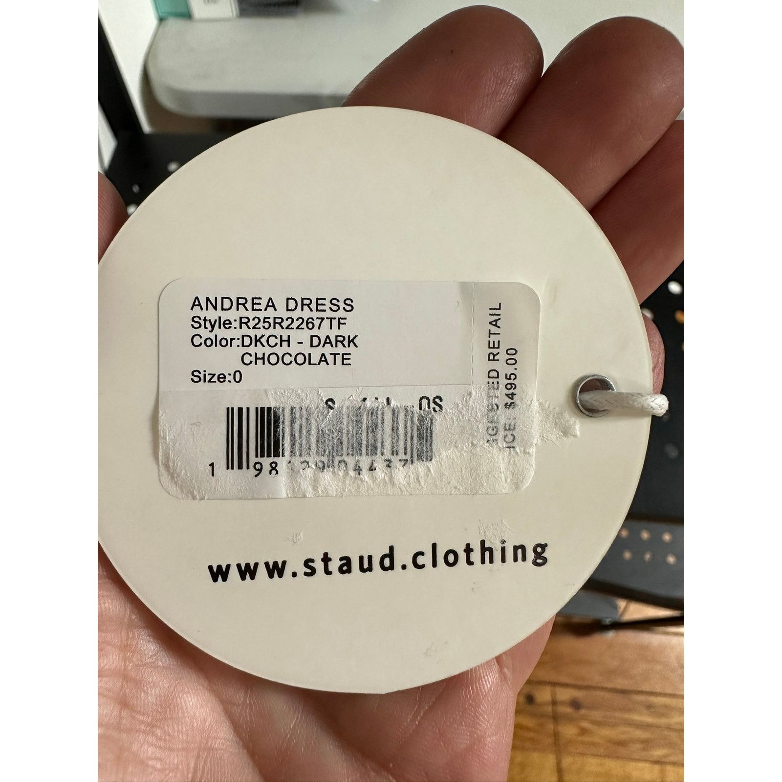 Staud STAUD Andrea Off-Shoulder Dress Dark Chocolate 0 Size XS / US 0-2 / IT 36-38 - 5 Thumbnail