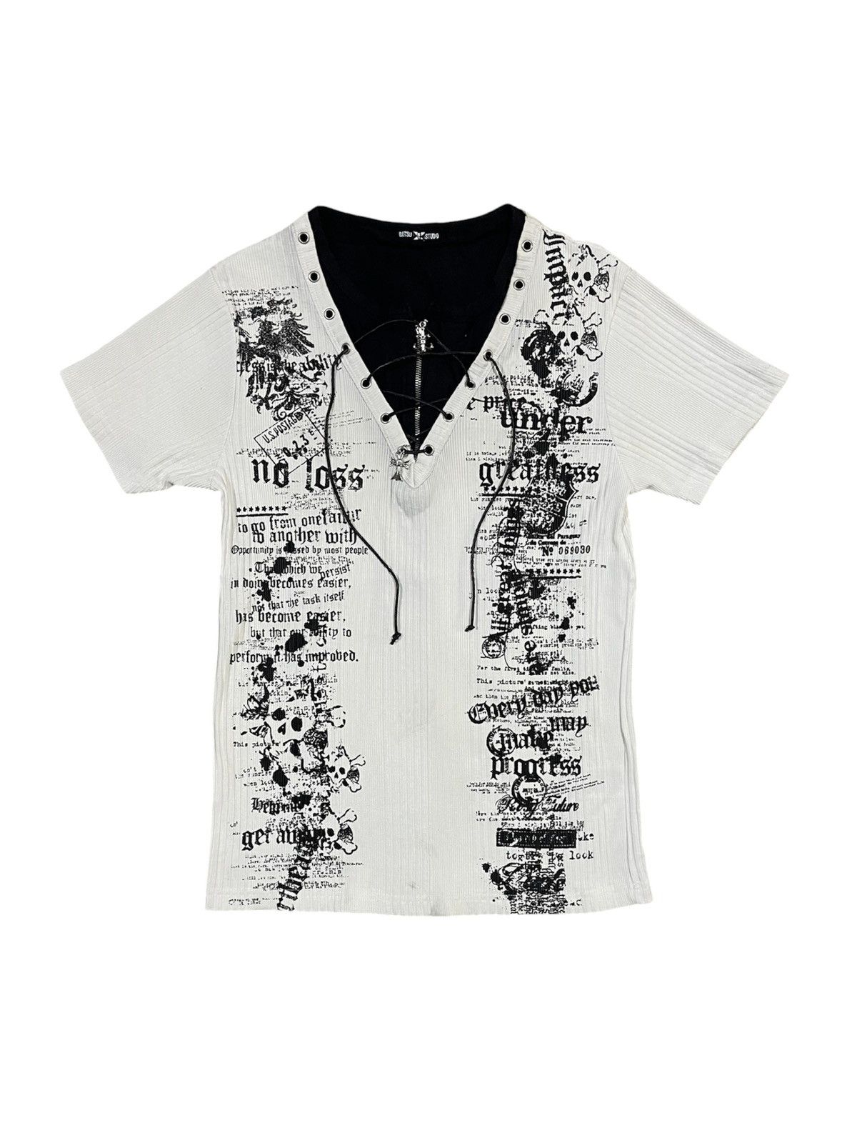 If Six Was Nine 2000s BATSU STUDIO PUNK GRUNGE GOTHIC SHIRT Size US M / EU 48-50 / 2 - 1 Thumbnail