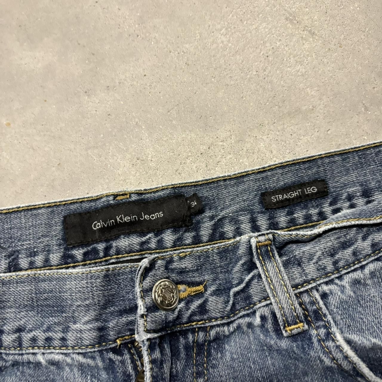 Calvin Klein × Vintage Crazy Vintage Y2K/2000s Baggy Grunge Medium Wash Calvin Klein Denim Jeans! Size US 34 / EU 50 - 7 Thumbnail