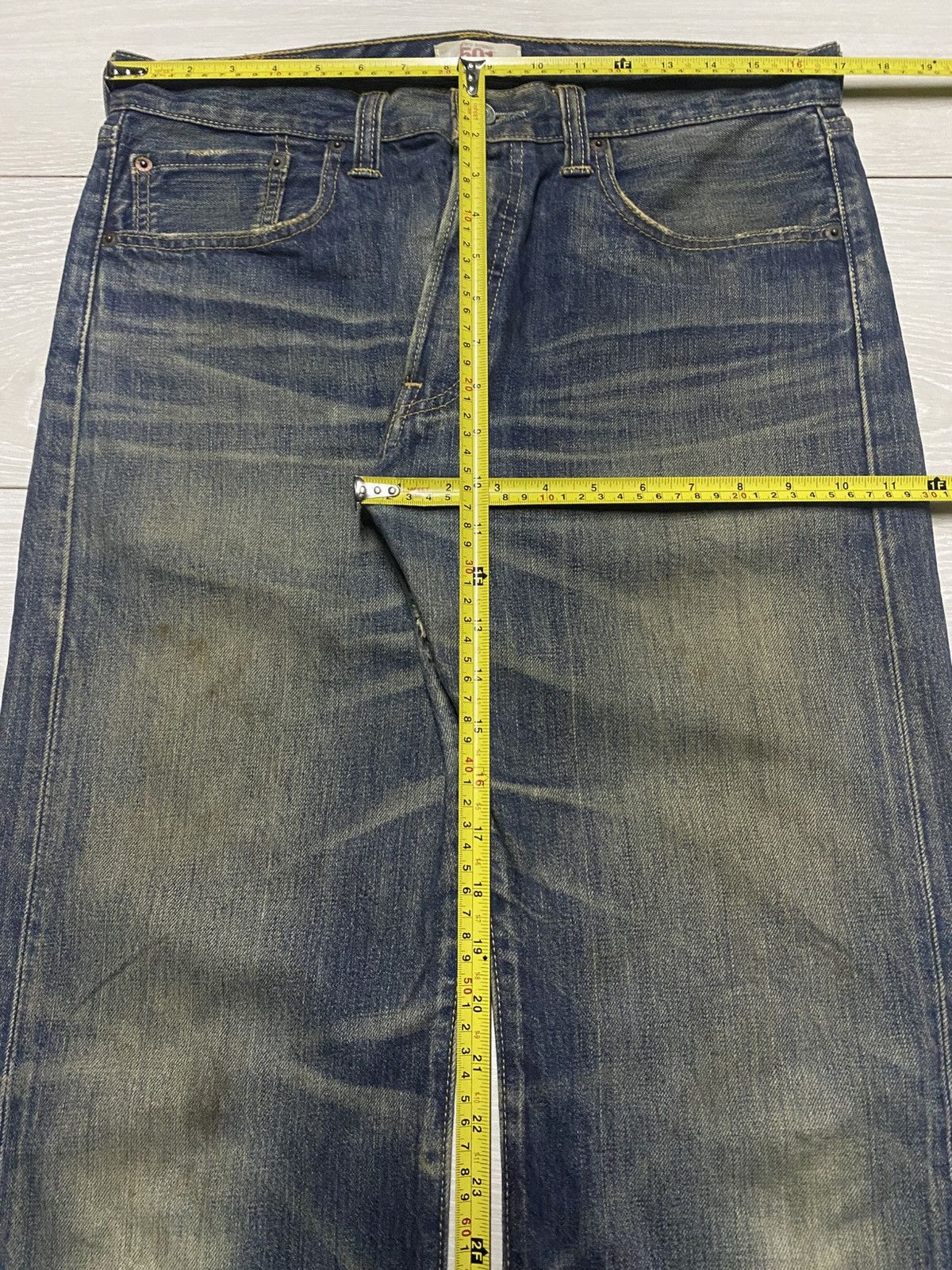 Levi's Vintage Levis 501 Mud Wash Distressed Baggy Jeans Size US 34 / EU 50 - 15 Thumbnail