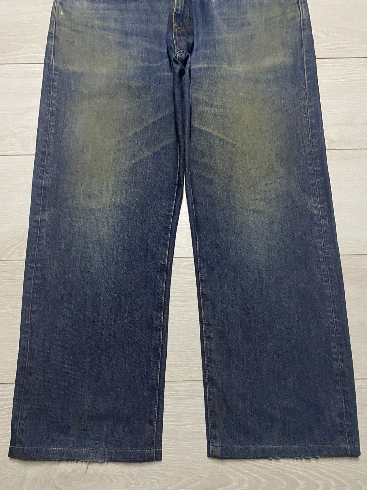 Undercover × Uniqlo Vintage Japanese Uniqlo Mud Wash Distressed Baggy Jeans Size US 37 - 5 Thumbnail