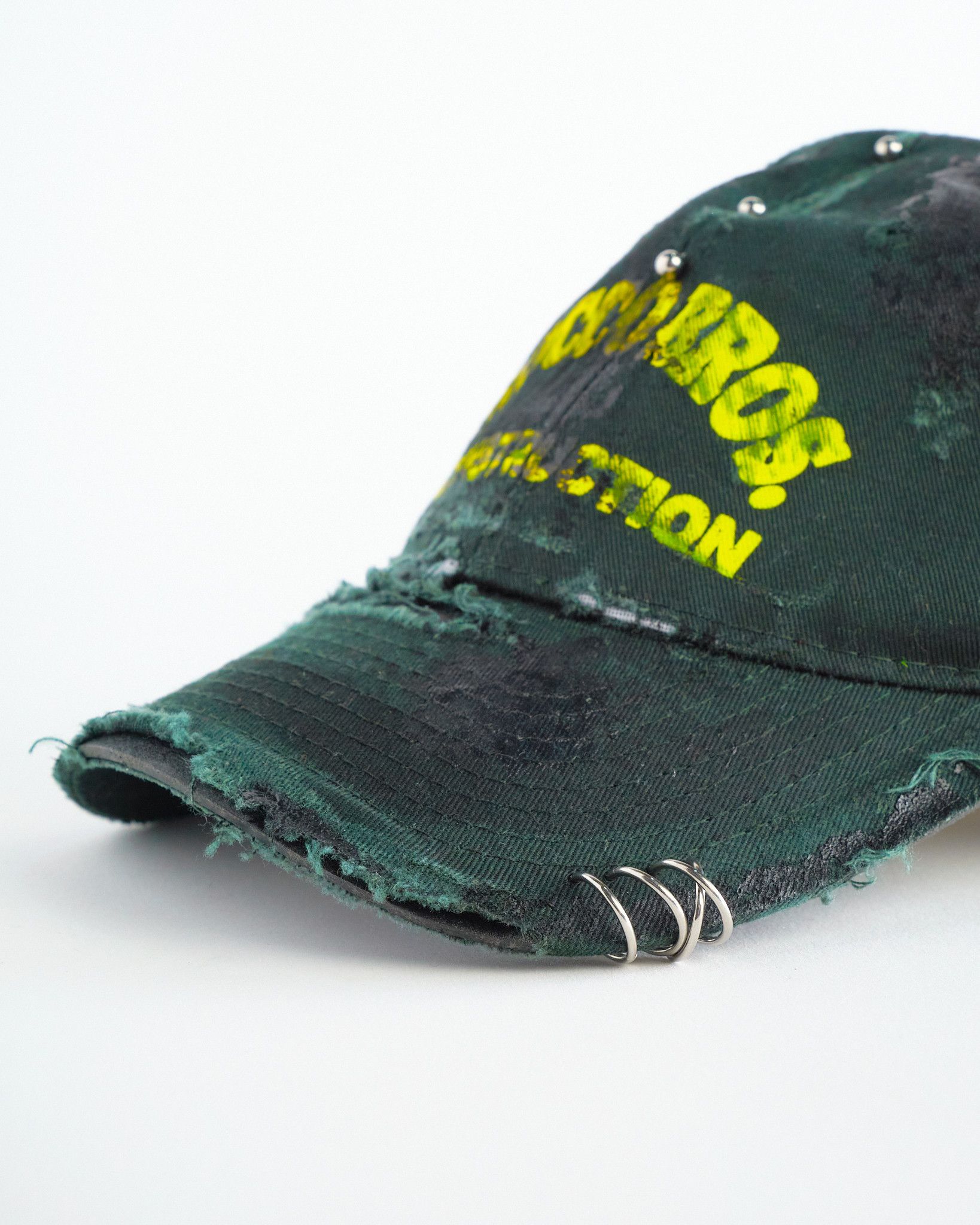 Vintage ASTROBOI* 'Rocco Bros' Green Pierced Construction Hat Size ONE SIZE - 4 Thumbnail