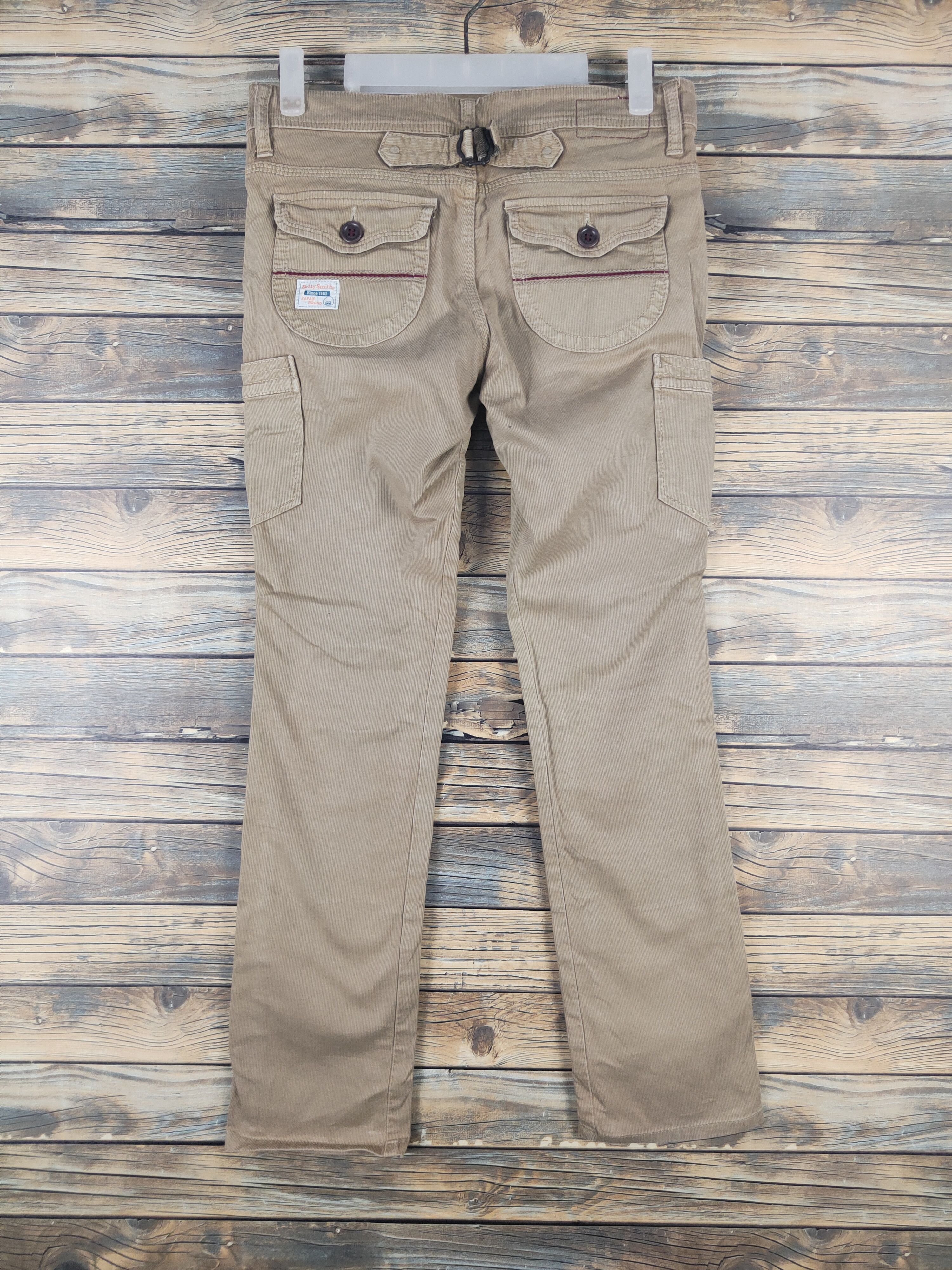 Japanese Brand DL Betty Smith Beige Multipocket Cargo Pants #1532 Size 29" - 7 Thumbnail