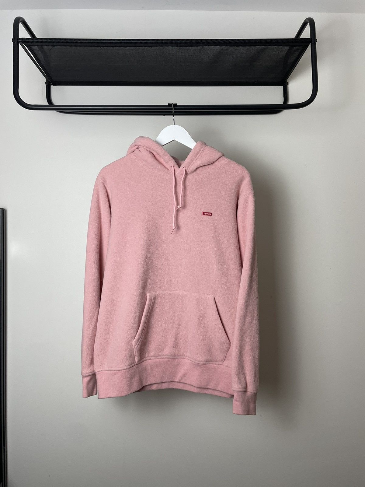 image of Hoodie Supreme Polartec Pink Fw17, Men's (Size Large)