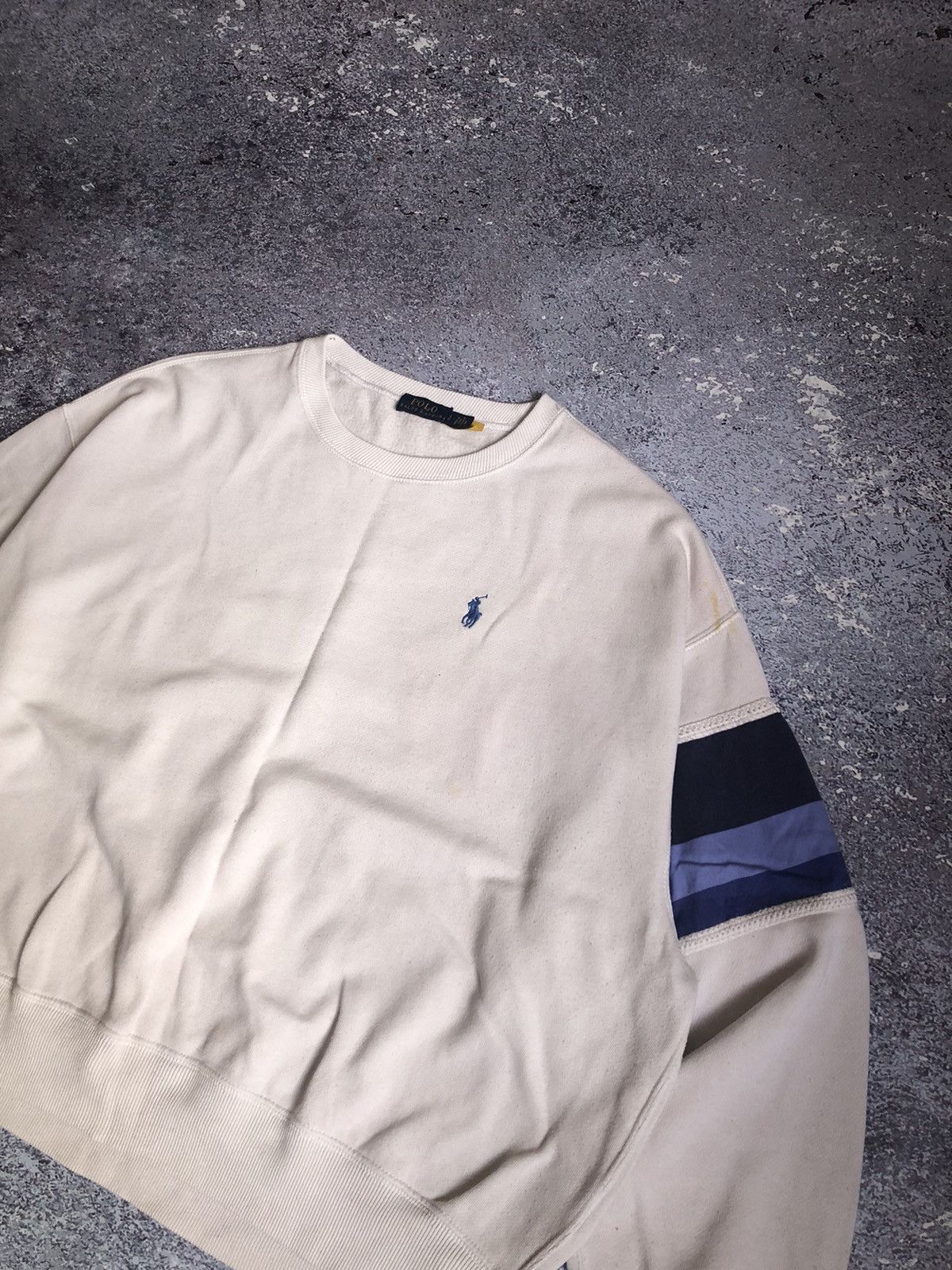 Polo Ralph Lauren × Vintage Polo Ralph Lauren Y2K Big Logo Polo Sweatshirt Size L / US 10 / IT 46 - 4 Thumbnail