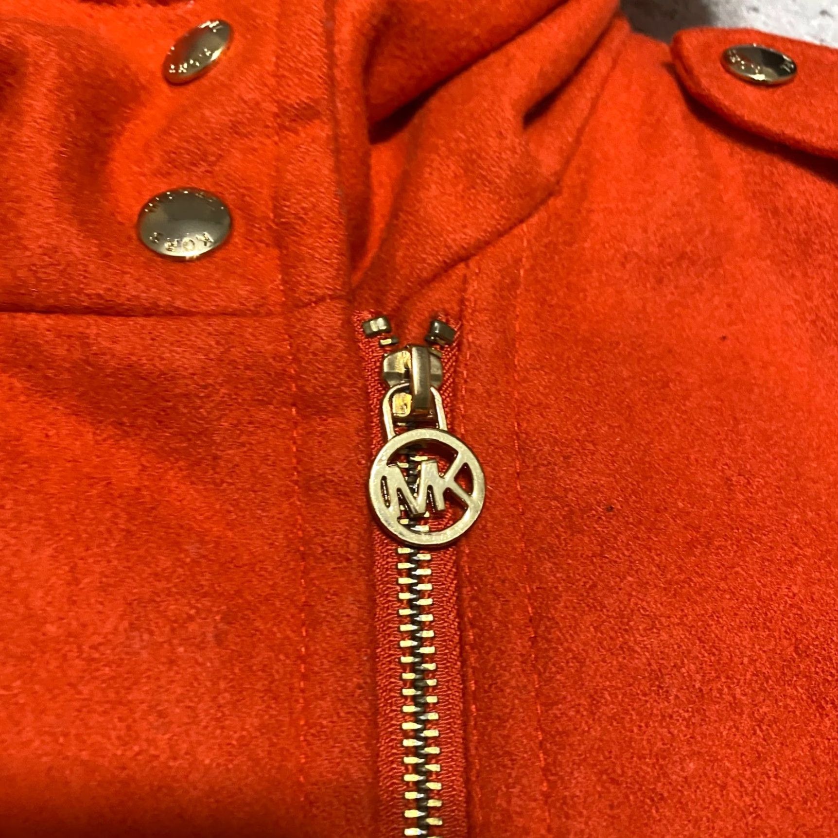 Michael Kors Michael Kors Womens Parka Coat Jacket Orange Wool Blend Full Zip Hooded Size L / US 10 / IT 46 - 4 Thumbnail