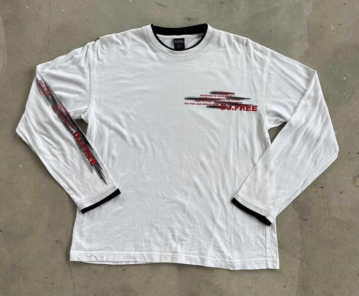 Japanese Brand × Vintage VINTAGE DJ.FREE DOUBLE LAYER NECK AND CUFF LS TEE Size US L / EU 52-54 / 3 - 3 Thumbnail