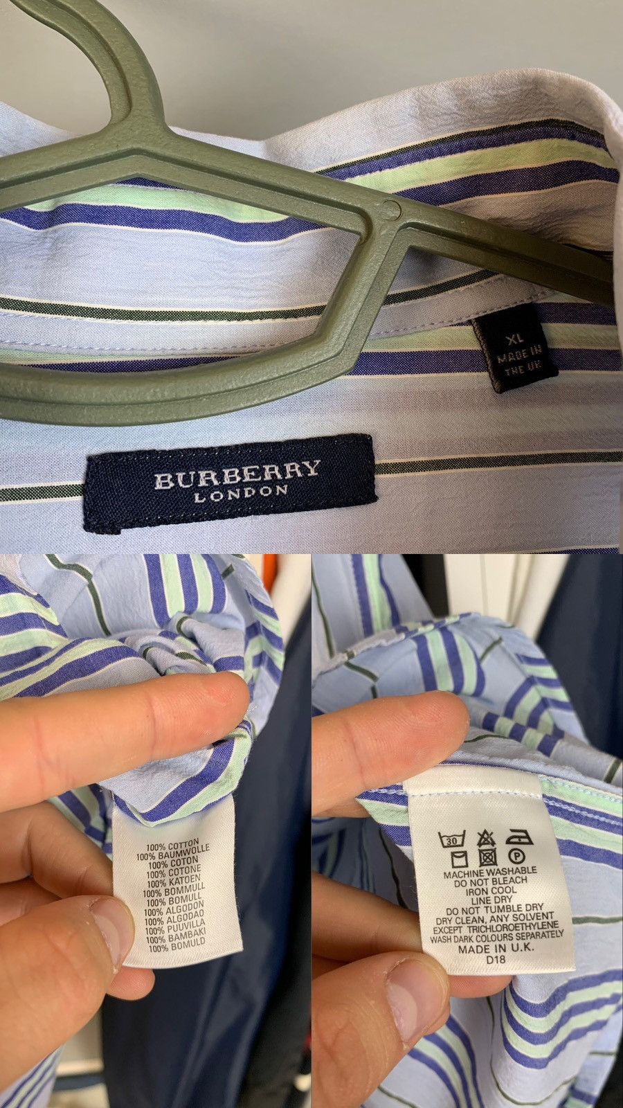 Burberry Burberry London Button Up Short Sleeve Shirt Size US XL / EU 56 / 4 - 6 Thumbnail