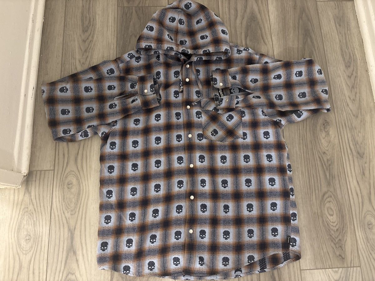 Number (N)ine × Supreme Supreme Number nine hooded flannel | Grailed