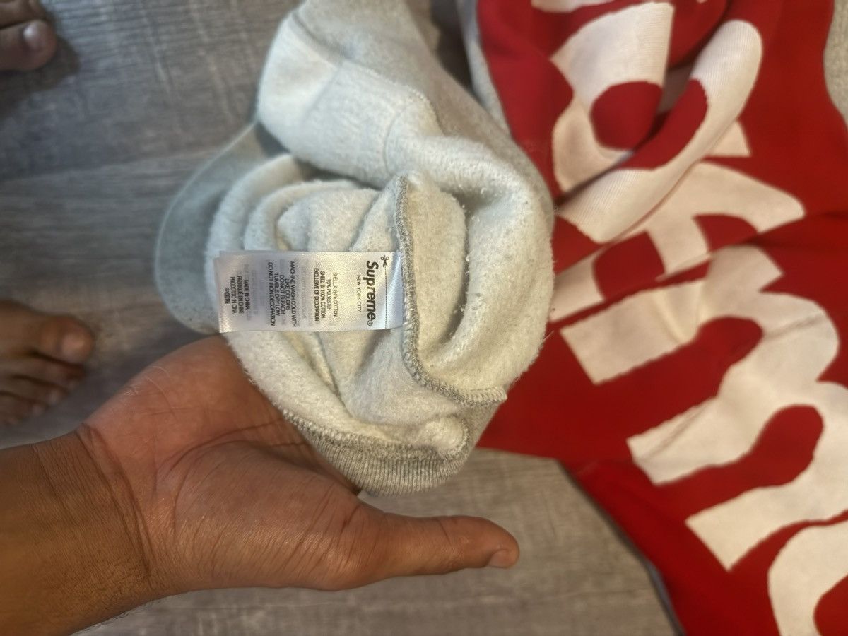 Supreme Grey & Red Supreme Thick Hoodie Size US M / EU 48-50 / 2 - 4 Thumbnail