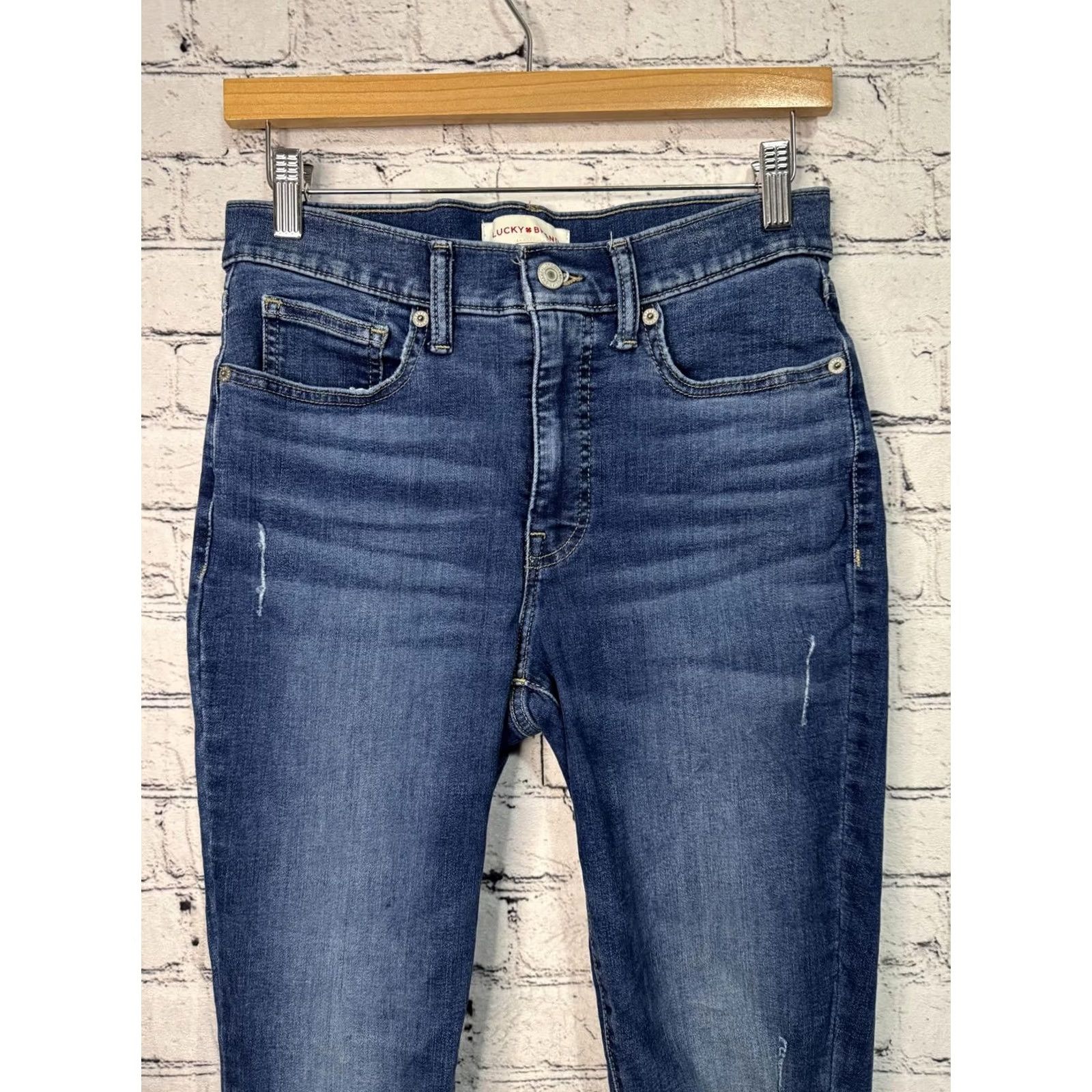 Lucky Brand Lucky Brand Bridgette High Rise Skinny Jeans 28x27R Women Denim Blue Size 28 Regular Mens? Size 28" / US 6 / IT 42 - 4 Thumbnail