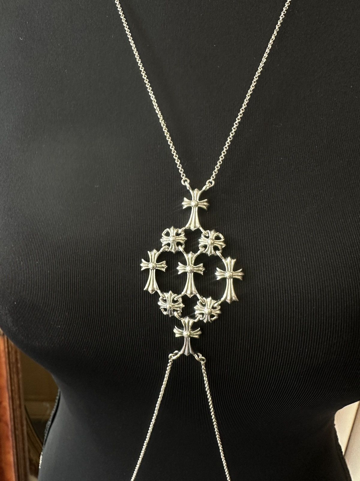 Chrome Hearts 1 of 1 FULL BODY CHAIN MULTI CROSS SILVER Size ONE SIZE - 3 Thumbnail