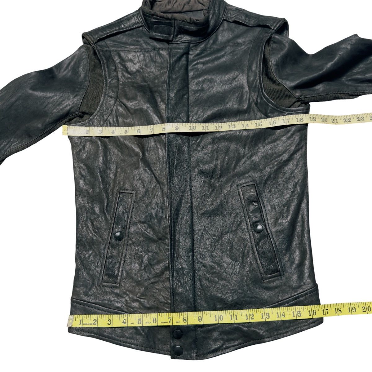 Rick Owens SAMPLE Campioni Rick Owens Bitter Hybrid Leather Jacket Size US S / EU 44-46 / 1 - 21 Thumbnail