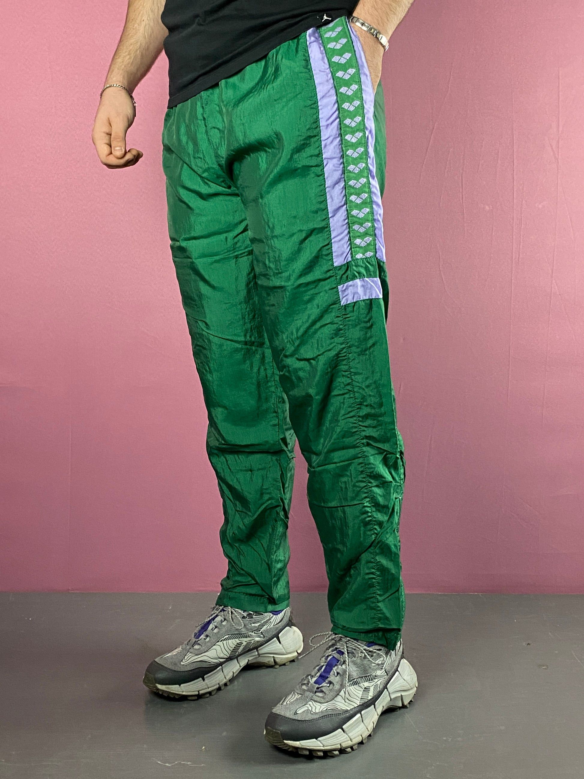 Vintage 90s Arena Vintage Men's Side Tape Track Pants - L Size US 30 / EU 46 - 1 Thumbnail