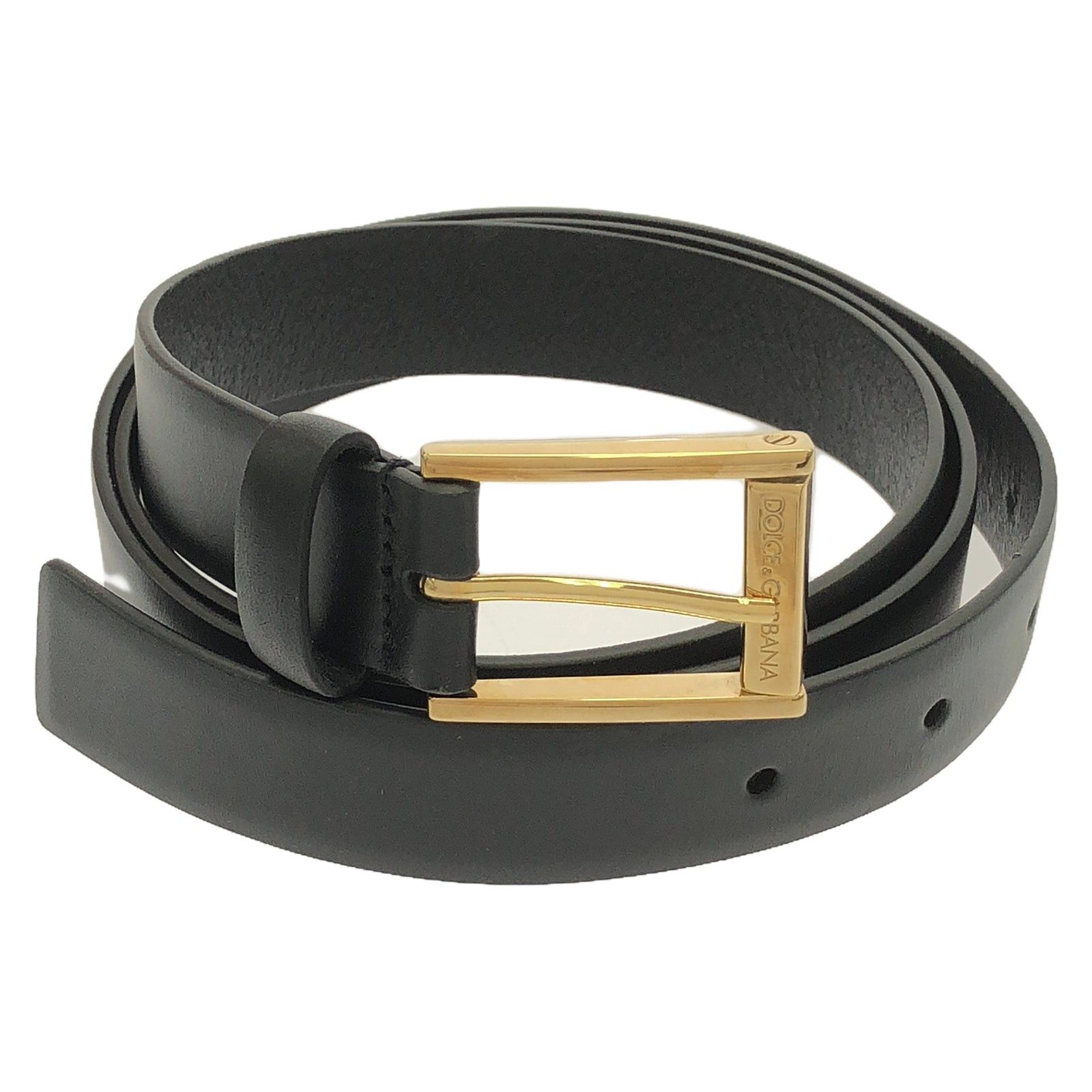 Dolce & Gabbana Dolce Gabbana Belt Leather Black Size ONE SIZE - 1 Thumbnail