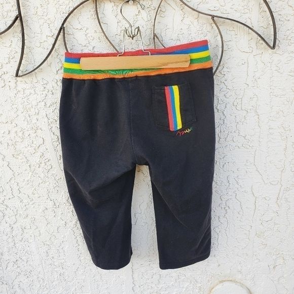 Coogi COOGI Black Rainbow Strip Pocketed Sz. M Crop Sweatpants Size 32" / US 10 / IT 46 - 2 Thumbnail