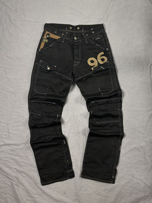 Vintage Y2K G Star Raw Denim Black Pants 96 Archive Avant Garde