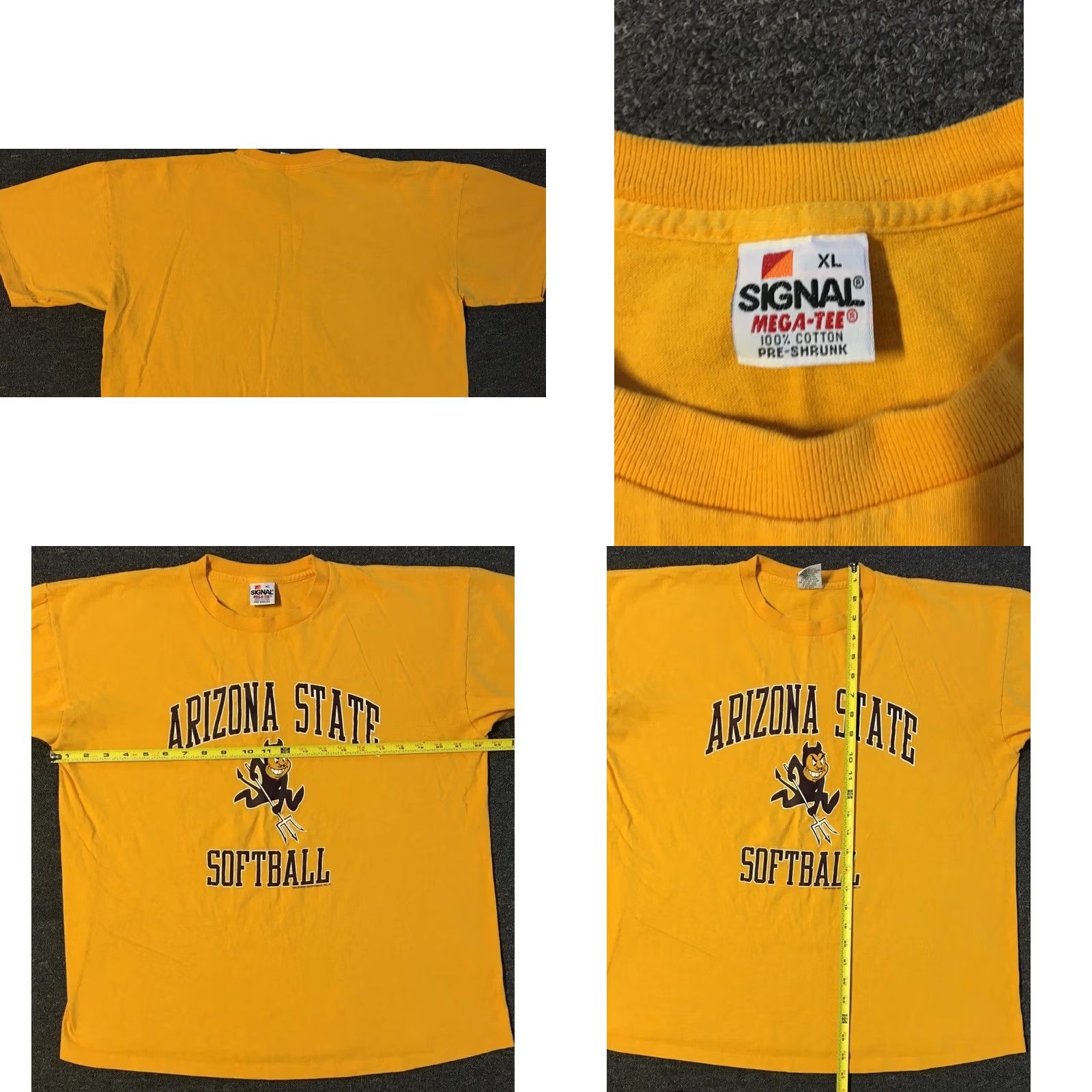 Vintage VINTAGE 90s ASU Arizona State University Softball Shirt Yellow M College School Track Grunge Men Size US M / EU 48-50 / 2 - 9 Thumbnail