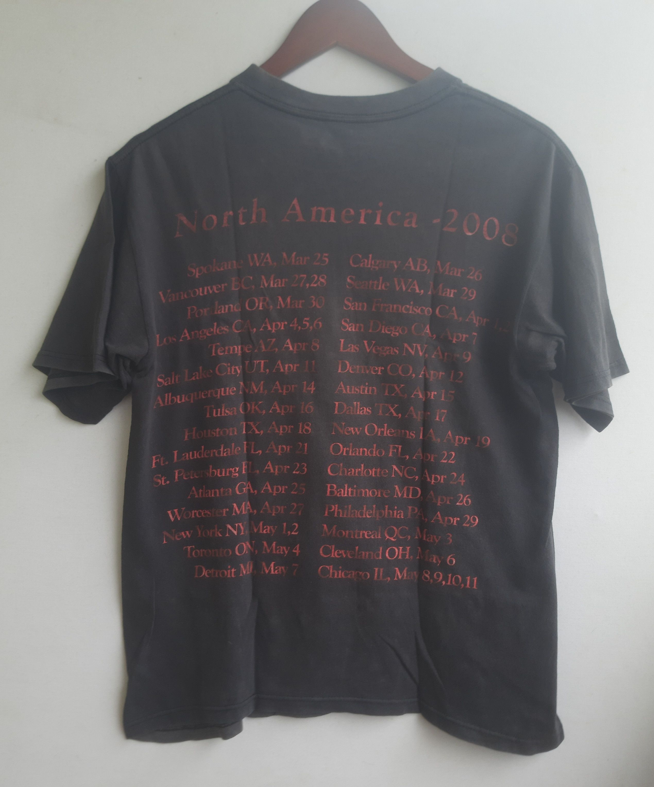 Band Tees Y2K MESHUGGAH North American Tour 2008 Death Metal Size US M / EU 48-50 / 2 - 4 Thumbnail