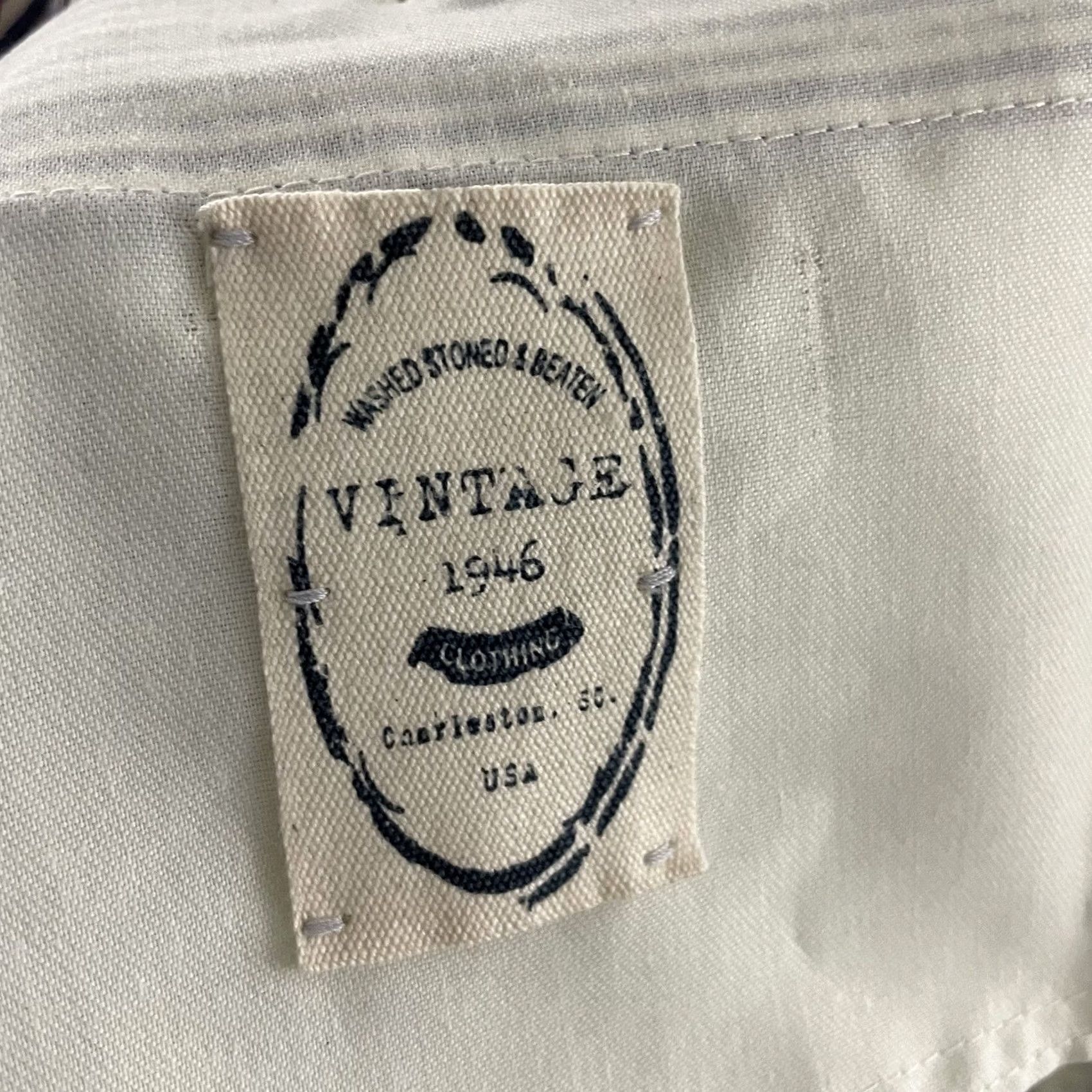 Vintage VINTAGE 1946 Striped Seersucker Flat Front Pants Men's 36 Blue White Size US 36 / EU 52 - 4 Thumbnail