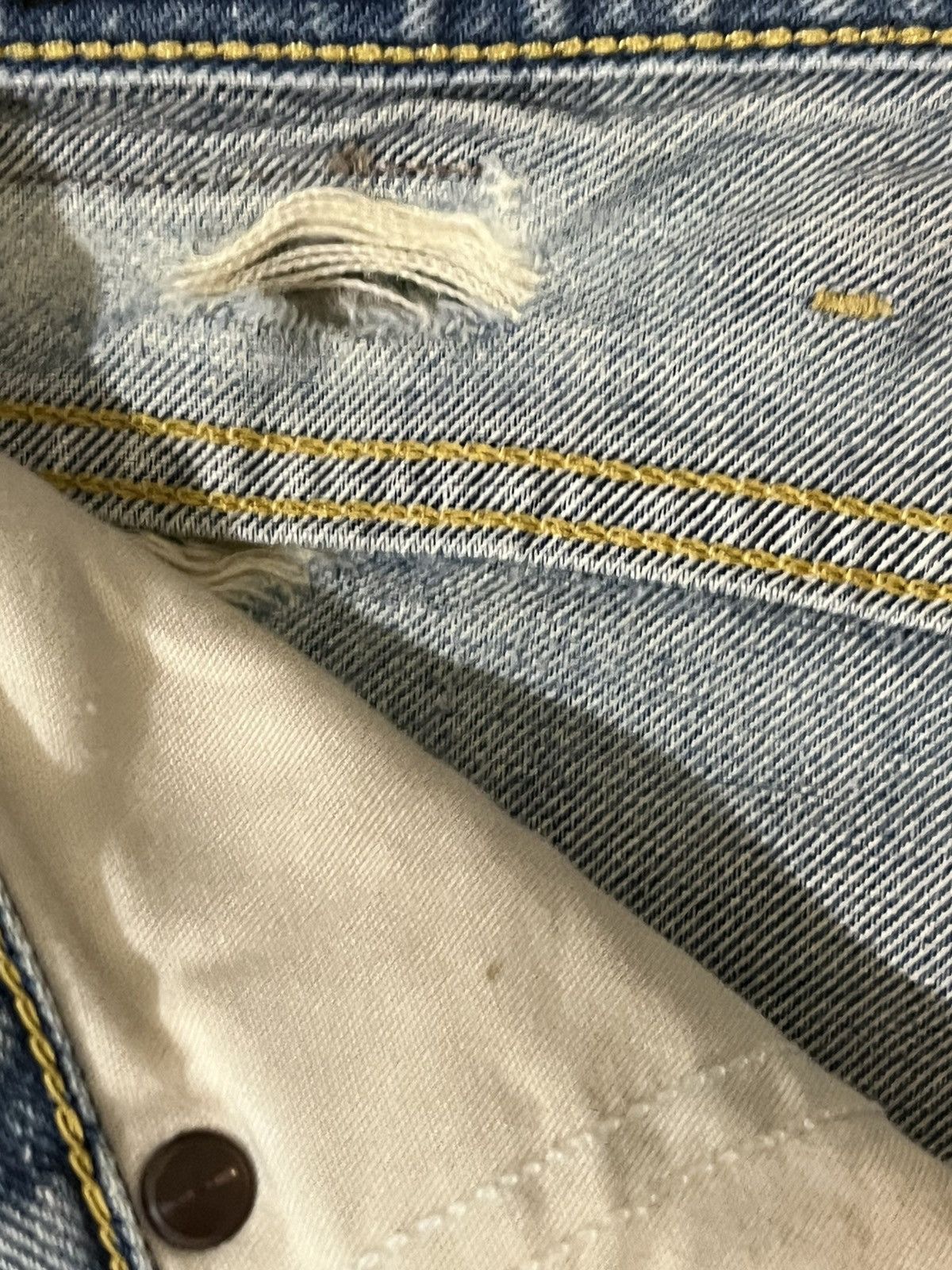 Lee Vintage Lee Riders Sanforized Distressed Denim Size US 33 - 10 Thumbnail