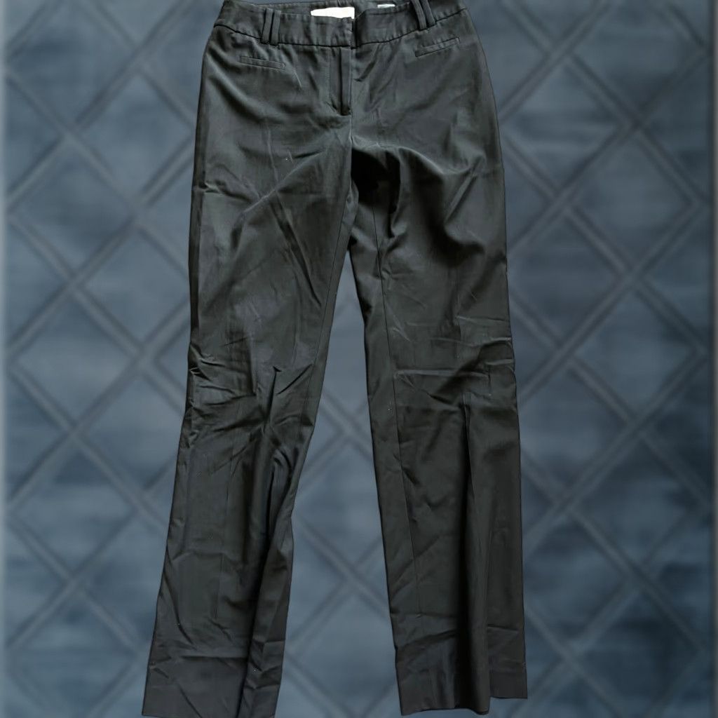 Ann Taylor Ann Taylor Loft Women's Dress Pants 4 Black Flat Front Julie Straight Leg Size 27" / US 4 / IT 40 - 1 Thumbnail