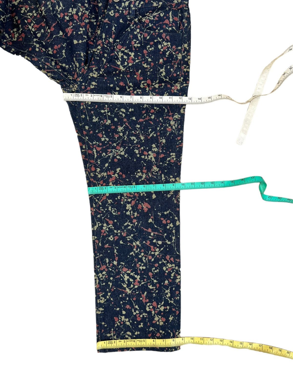 291295=Homme 291295 = HOMME Demolition Splatter Paint Design Crop Jeans Size US 30 / EU 46 - 4 Thumbnail